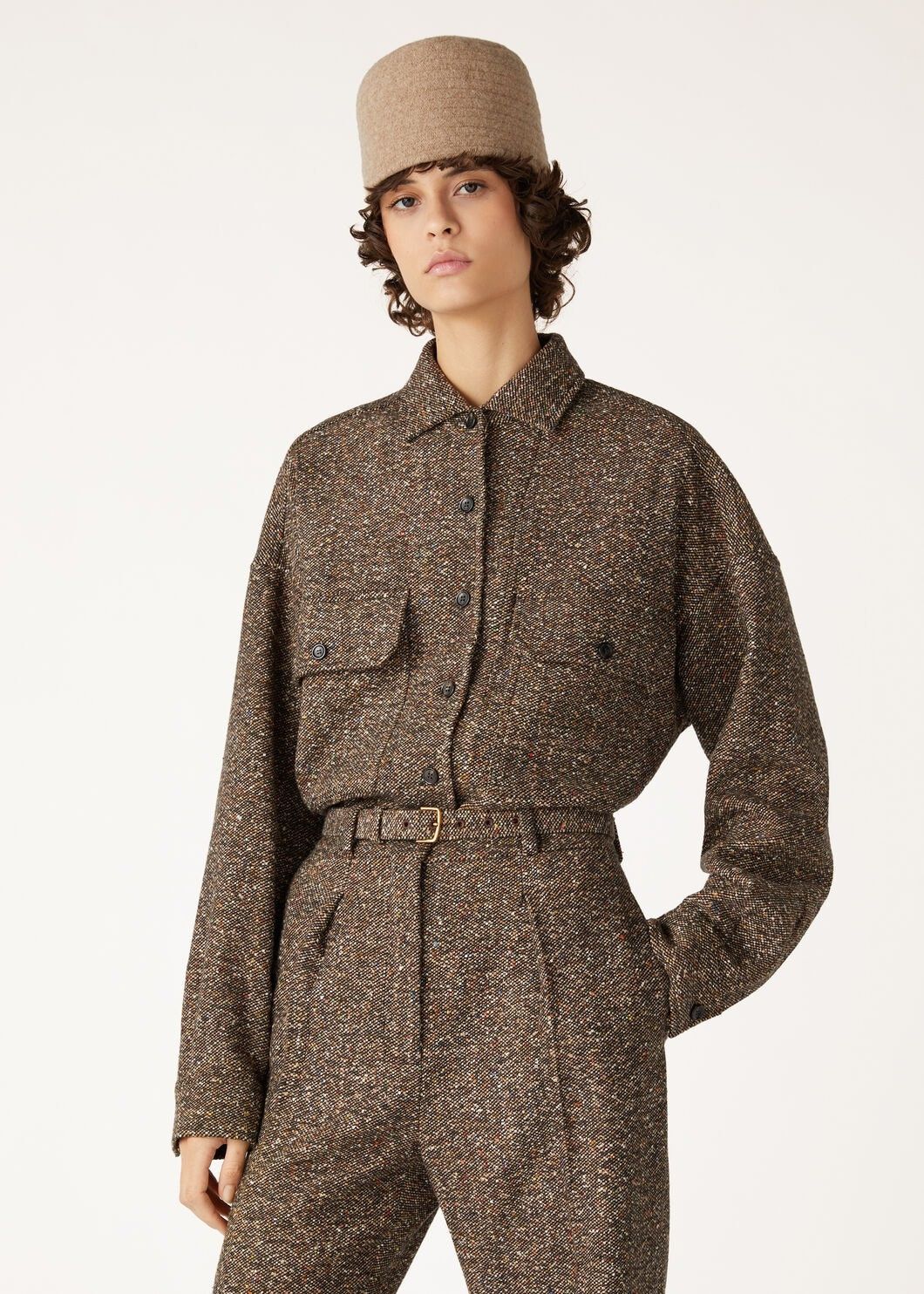 Loro Piana o1w1db10825 FAO3735 Jenna Overshirt in Brown Size L / US 10 / IT 46 - 4 Thumbnail