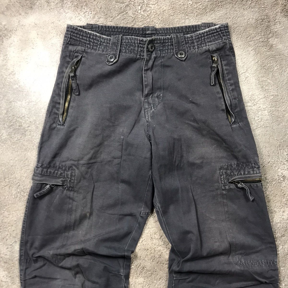 Vintage Vintage Y2K Baggy Cargo Pants Distressed Techwear Logo 29 Size US 29 - 4 Thumbnail