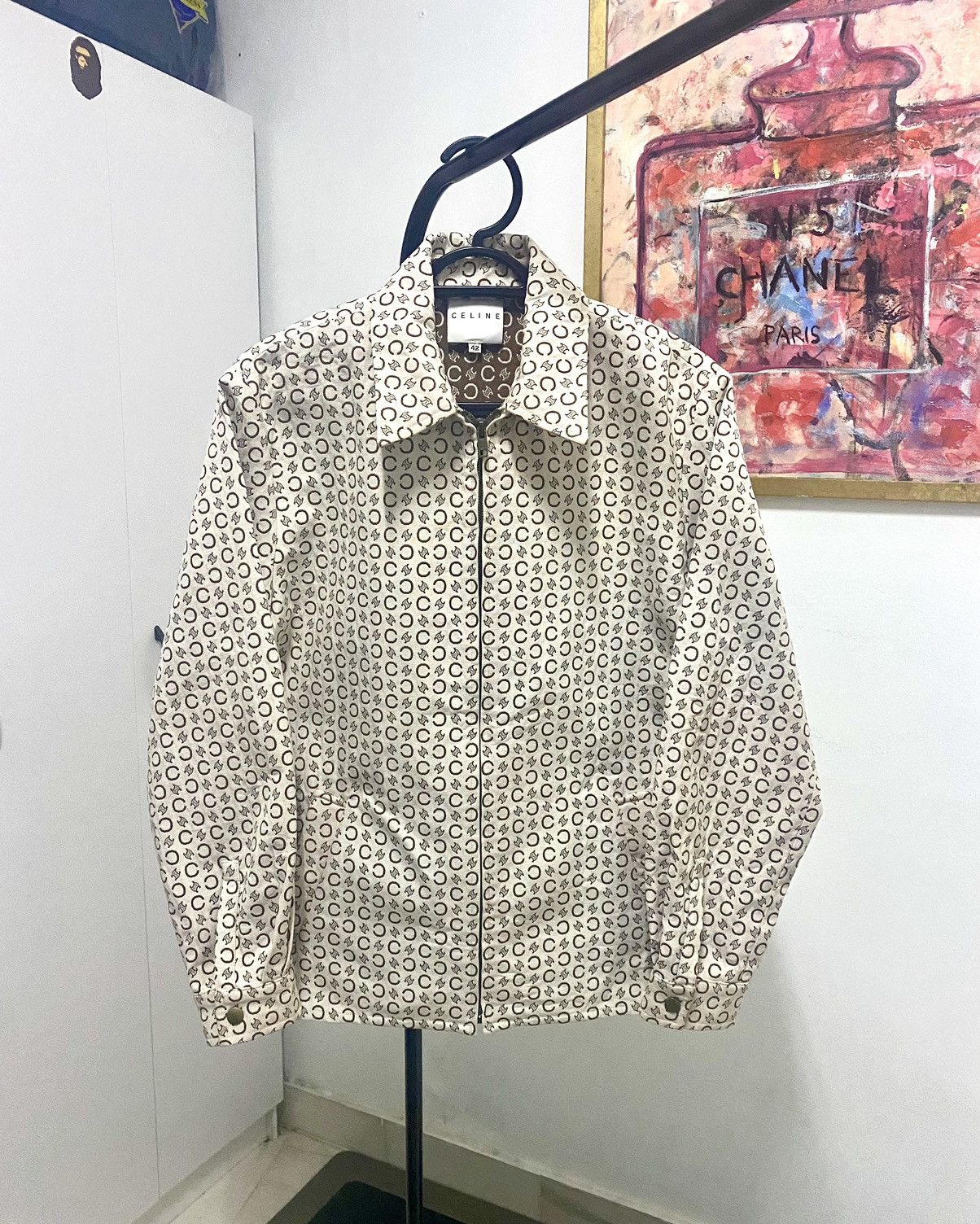 Celine Authentic Celine Macadam Zipper Jacket Size US M / EU 48-50 / 2 - 2 Thumbnail