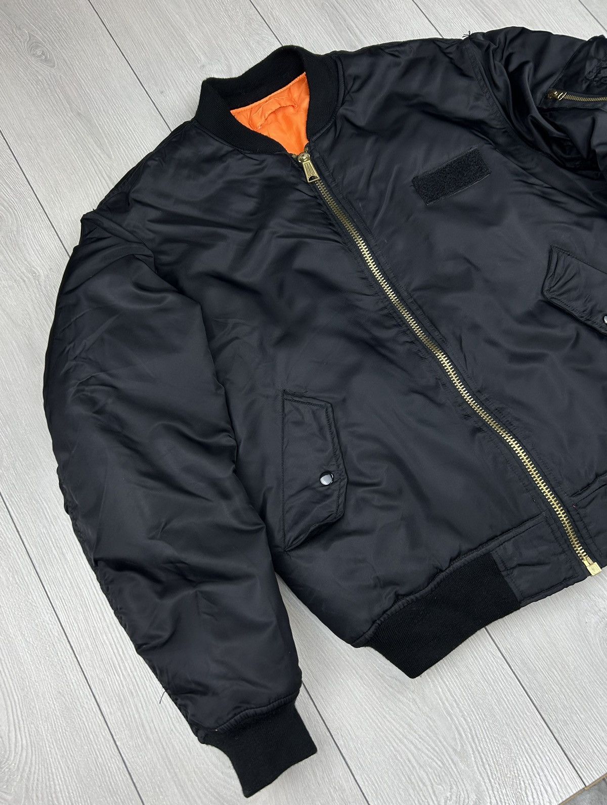 Japanese Brand × Vintage Aviation Flight Vintage Jacket MA-1 USA size L Black Size US L / EU 52-54 / 3 - 3 Thumbnail