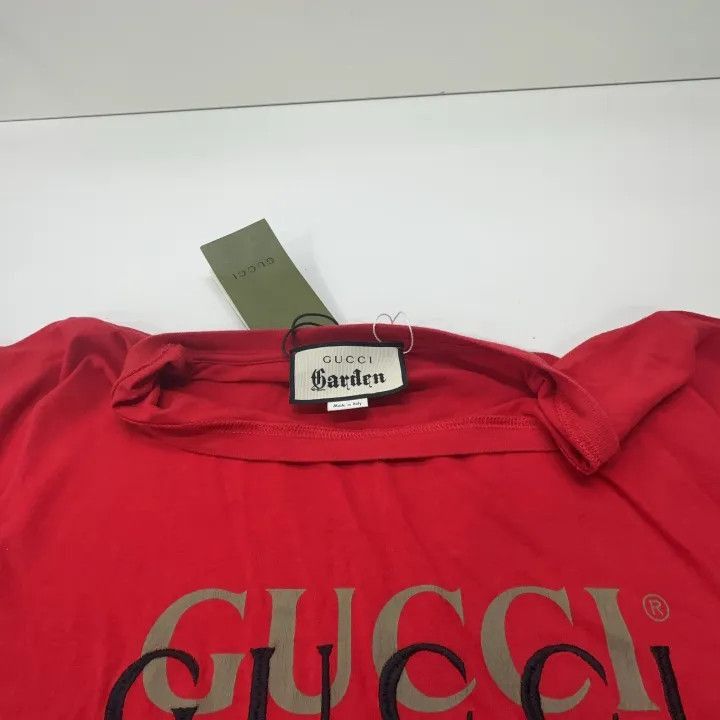 Gucci Gucci Gucci Garden Embroidered Red Short Sleeve Tee -2506 Size US XS / EU 42 / 0 - 4 Thumbnail