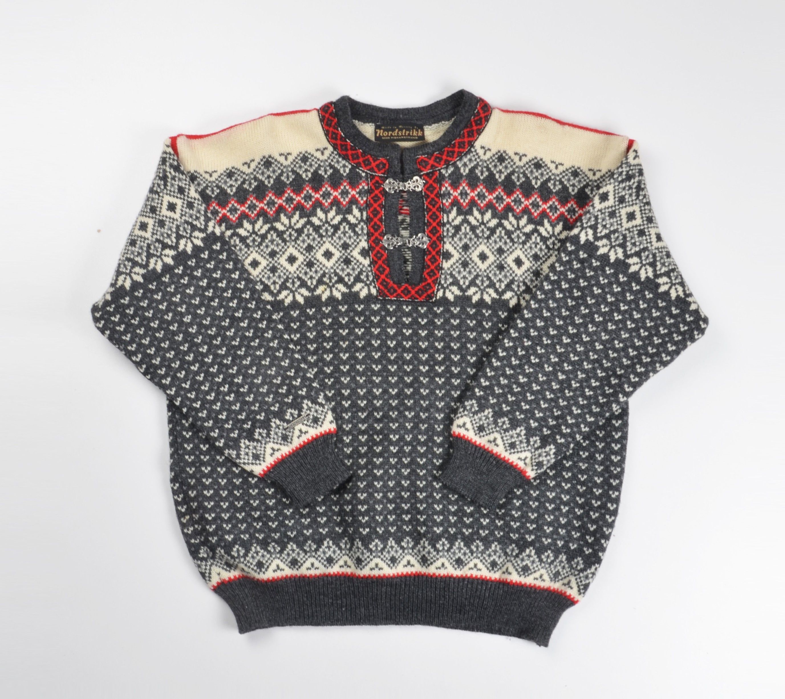 Other Vintage Nordstrikk Nordic Wool Knit Clasp Sweater Size US L / EU 52-54 / 3 - 1 Thumbnail