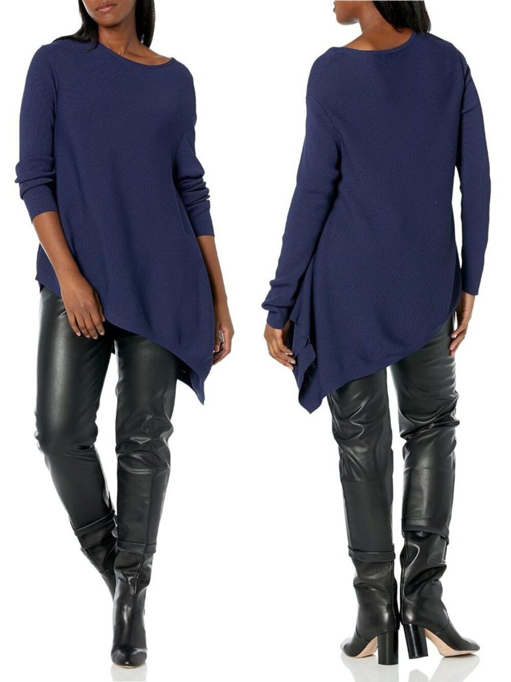 Derek Lam 10 Crosby Derek Lam Blue Asymmetrical Knit Sweater Size XL Size XL / US 12-14 / IT 48-50 - 1 Thumbnail