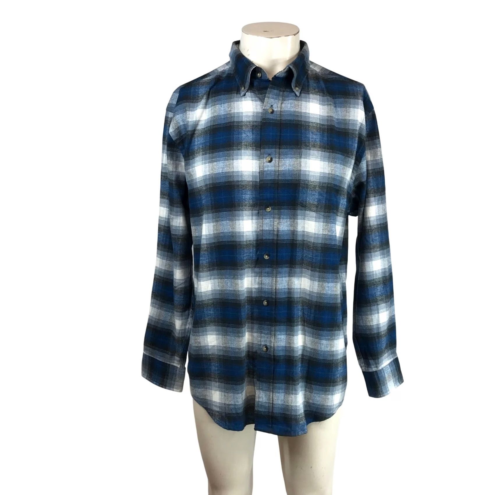 Pendleton Pendleton Shirt Mens M Mason Blue Plaid Flannel Button Down Long Sleeve Size Size US M / EU 48-50 / 2 - 2 Thumbnail