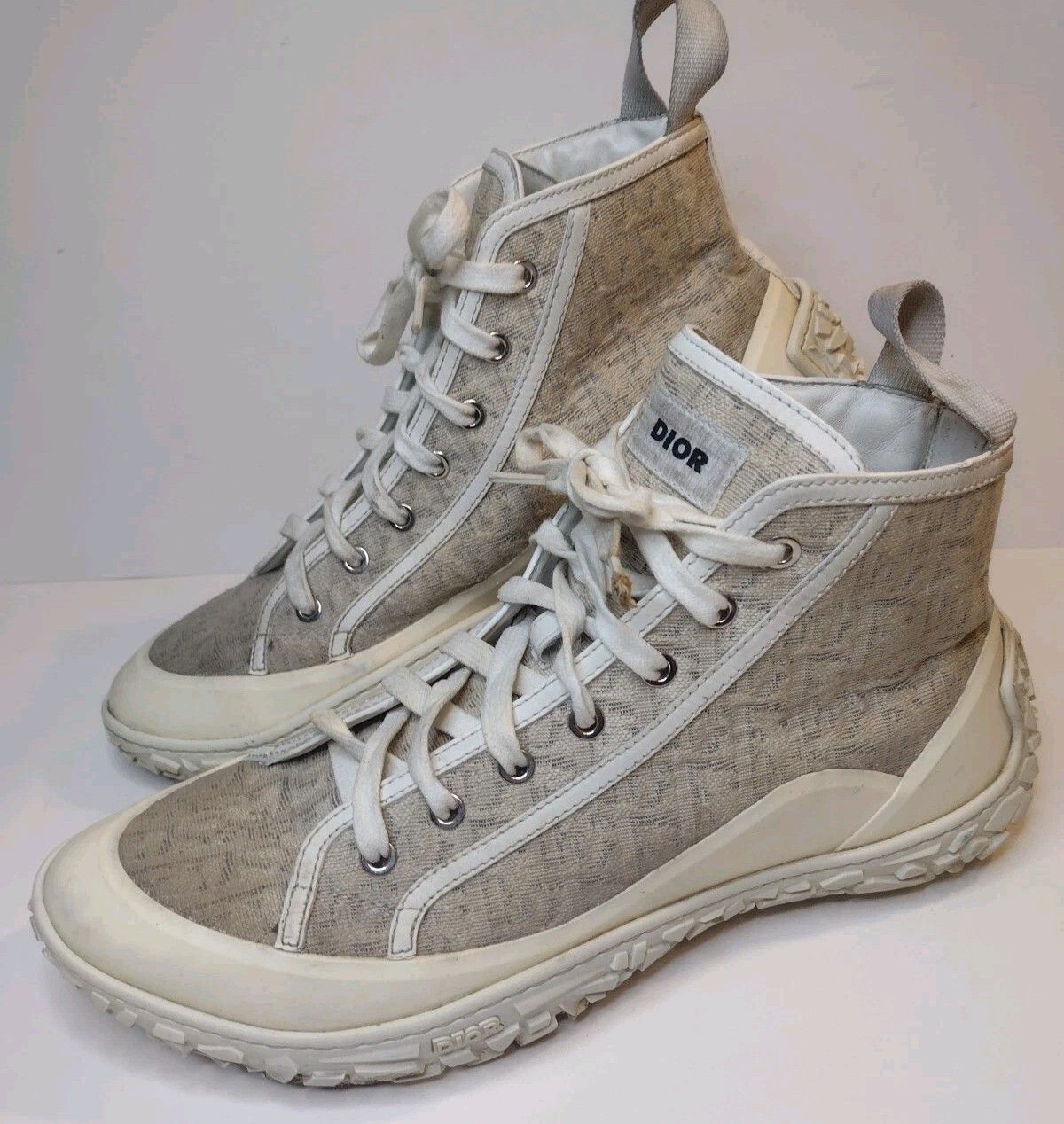 Dior B28 High Oblique Jacquard 44 EU / 11 US Authentic RARE Christian Dior Jacquard Rubber Oblique Mens B28 High Top  main image 4