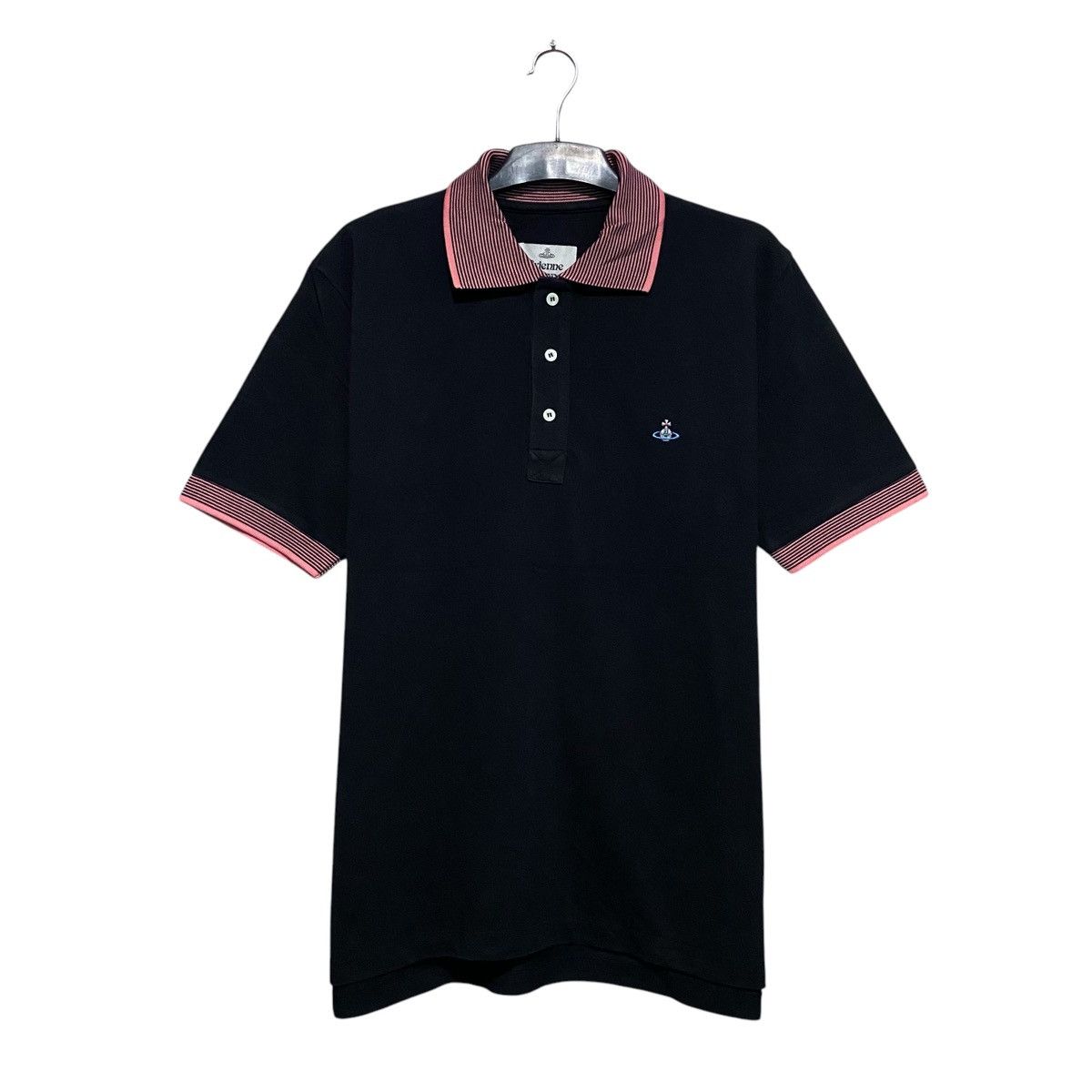 Vivienne Westwood VIVIENNE WESTWOOD Contrast-collar Polo Shirt Size US L / EU 52-54 / 3 - 1 Thumbnail