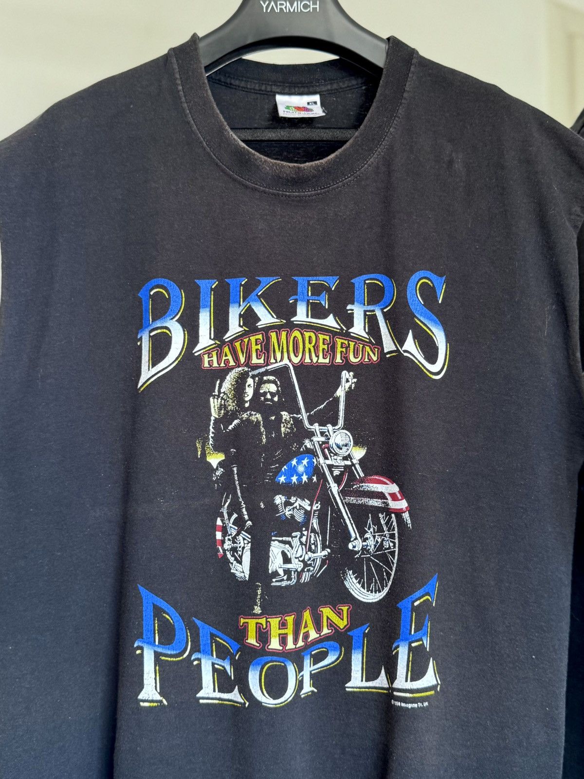 Harley Davidson Vintage 1996 Harley Davidson Bikers Have More Fun Thn People Size US XL / EU 56 / 4 - 1 Thumbnail