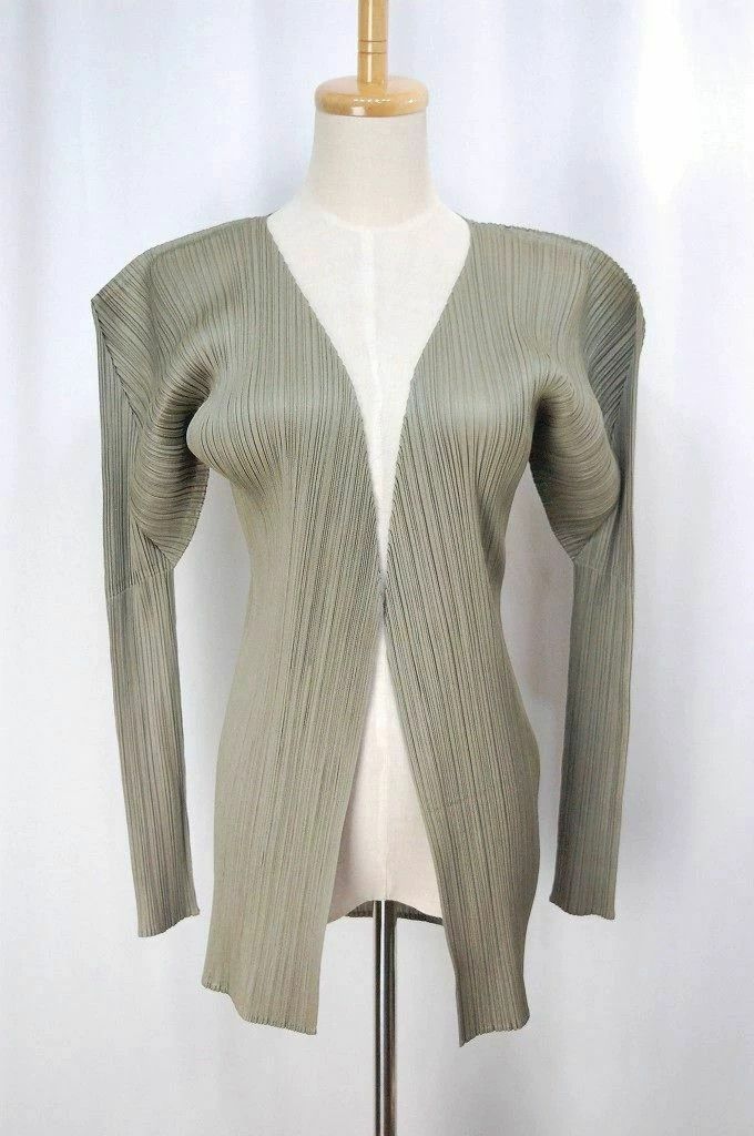 Issey Miyake issey miyake size:3 Peach-green cardigan coat 2506-Nextarr Size XXS / US 00 / IT 34 - 1 Thumbnail