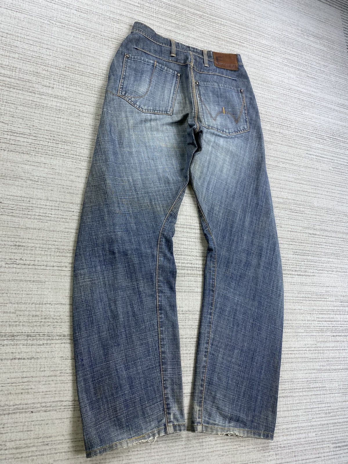 Edwin × Le Grande Bleu (L.G.B.) × Vintage Vintage Edwin E- Function Curve Distressed Denim Pants Size US 28 / EU 44 - 9 Thumbnail