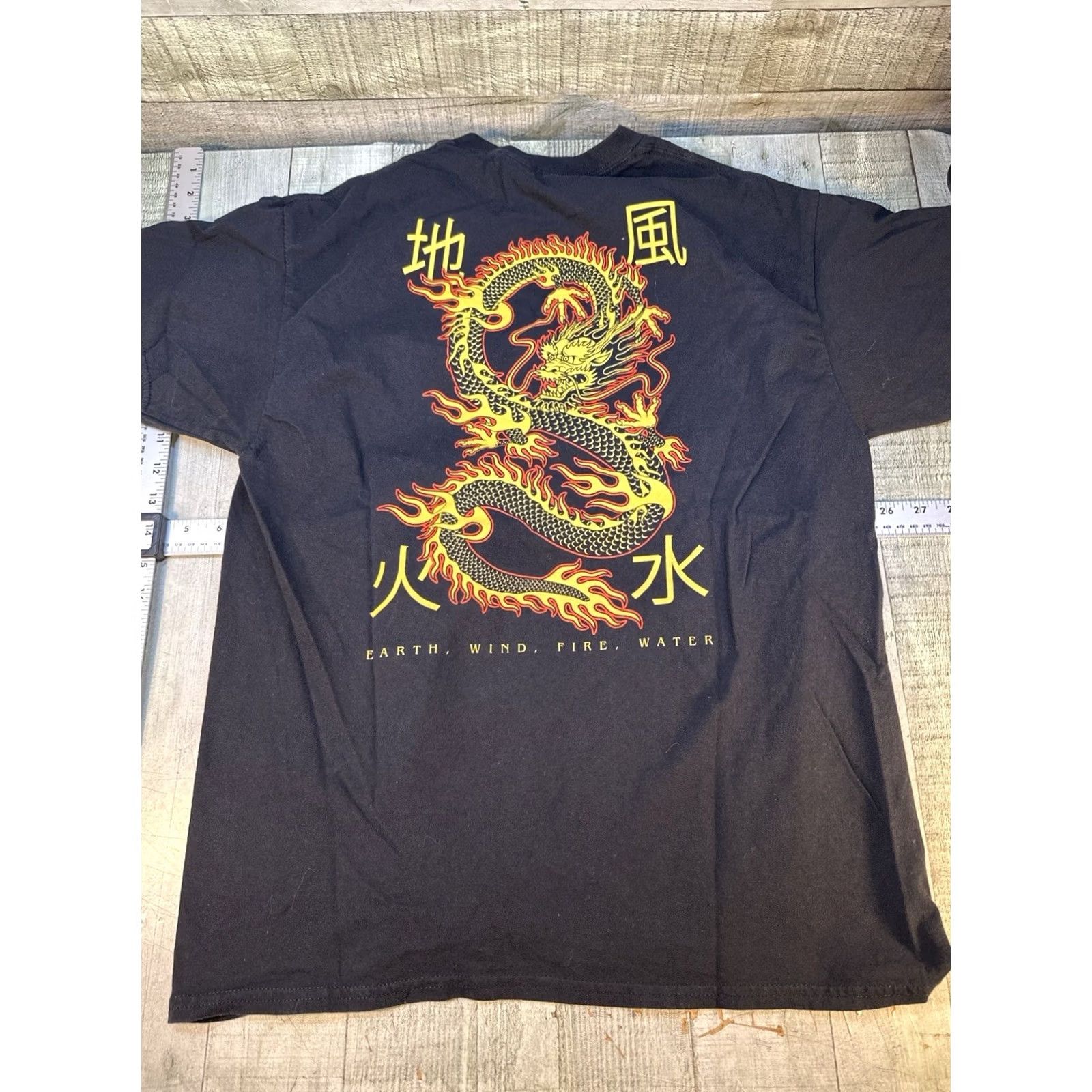 Vintage SCW Dragon Graphic T Shirt Mens Large Black Earth Wind Fire Water Tee Size US L / EU 52-54 / 3 - 3 Thumbnail