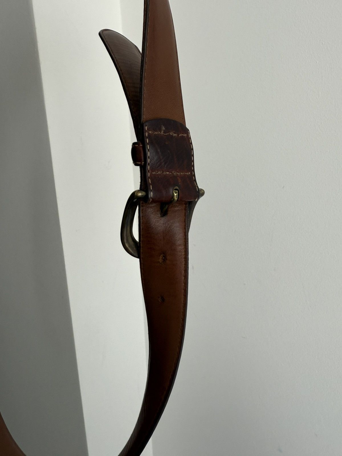 L.L. Bean Vintage L.L.Bean Made in USA Leather Belt Size ONE SIZE - 8 Thumbnail