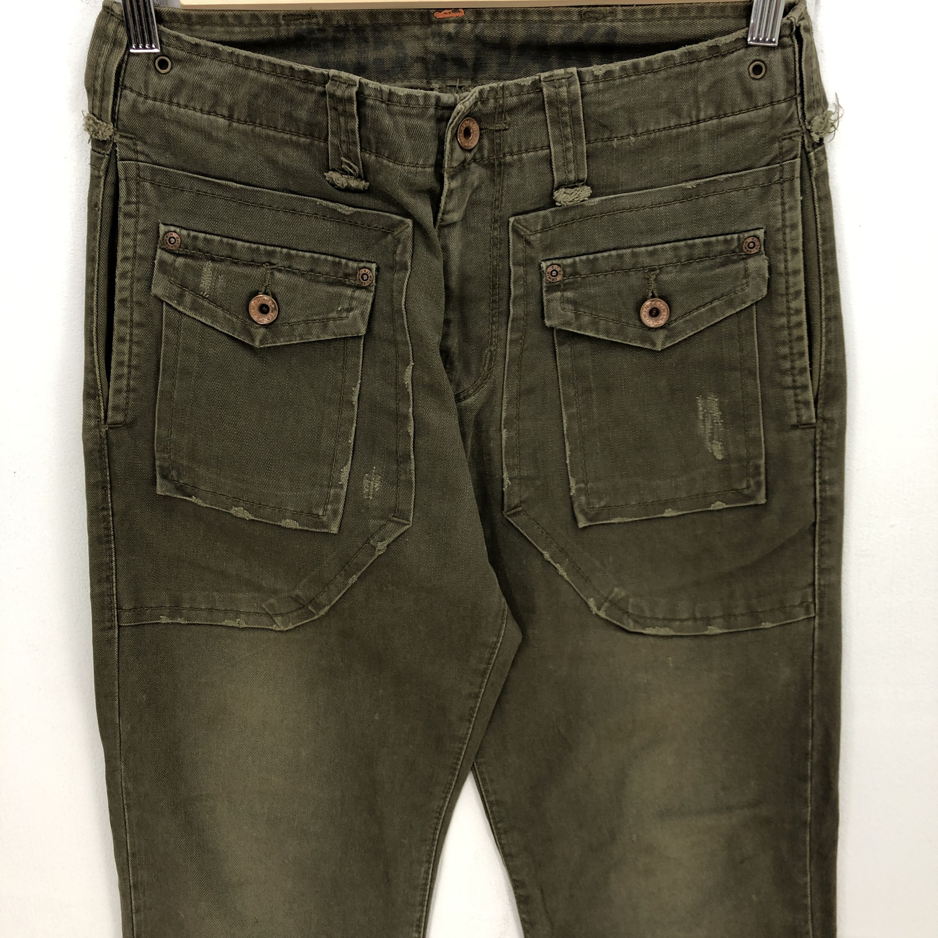 Japanese Brand Japanese Jeans Japanese Multi Pocket Denim Cargo Pants Size US 30 / EU 46 - 3 Thumbnail