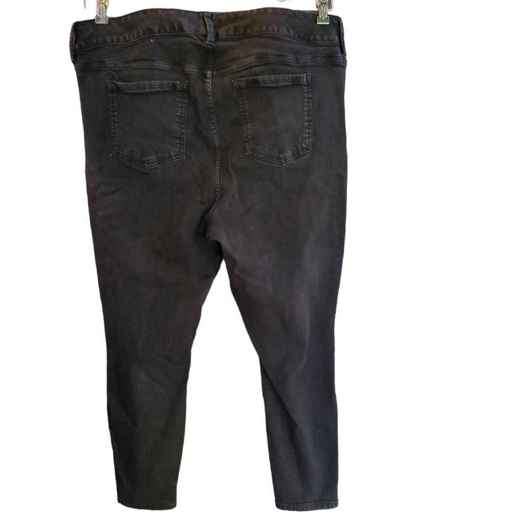 Torrid Torrid Women's S-22R Distressed Black Skinny Jeans Stretch Size 34" / US 12 / IT 48 - 2 Thumbnail