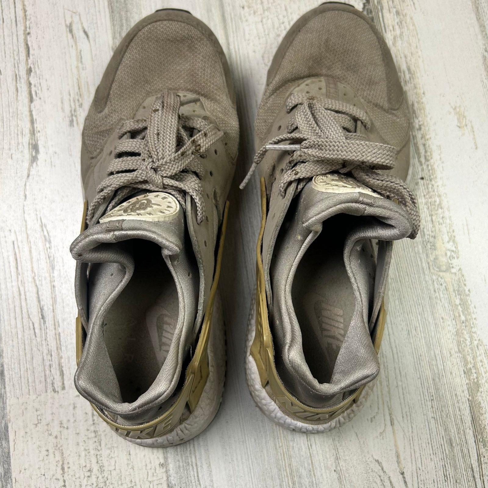 Nike Nike Air Huarache Men's Gray Tan Shoes Size 10.5 318429-040 Size US 10.5 / EU 43-44 - 6 Thumbnail