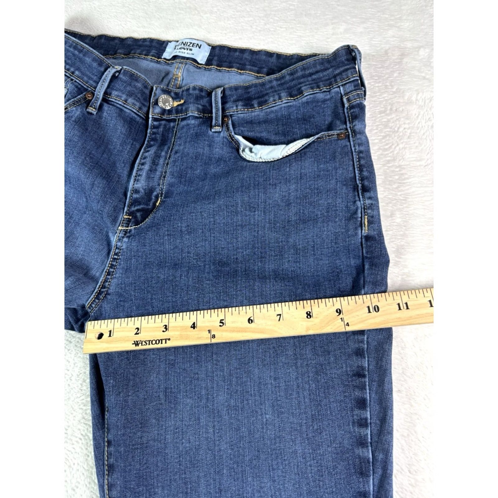Denizen DENIZEN Jeans Women Mid Rise Straight Leg Stretch Sculpt 16s 16 Regular Blue Denim 5-Pocket City Vintage: No Size 38" / US 16 / IT 52 - 6 Thumbnail