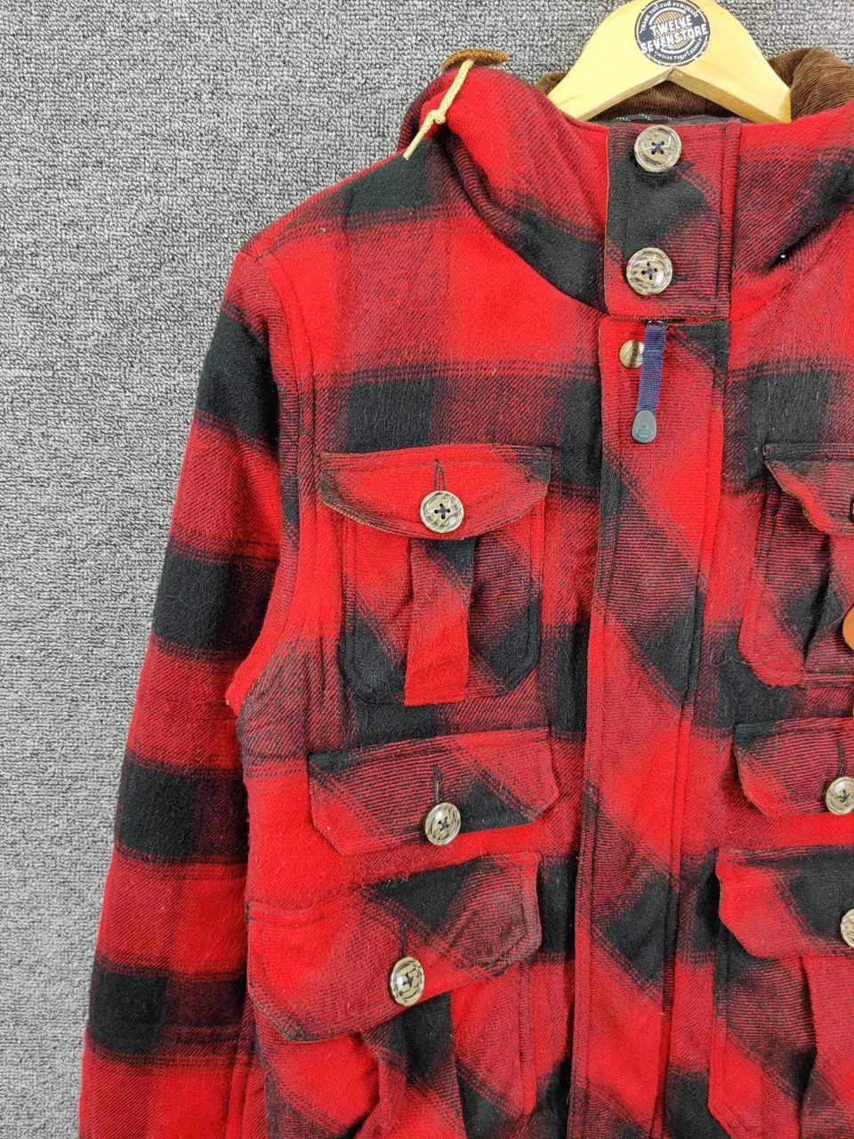 Japanese Brand Gerry Shadow Plaid Tartan Hoodie Jacket Size US L / EU 52-54 / 3 - 6 Thumbnail
