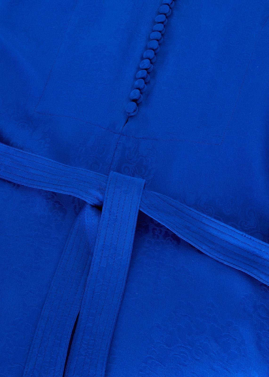 Loro Piana o1srvl11e1124 Relaxed Cut Jacquard Jumpsuit in Blue Size 26" / US 2 / IT 38 - 3 Thumbnail