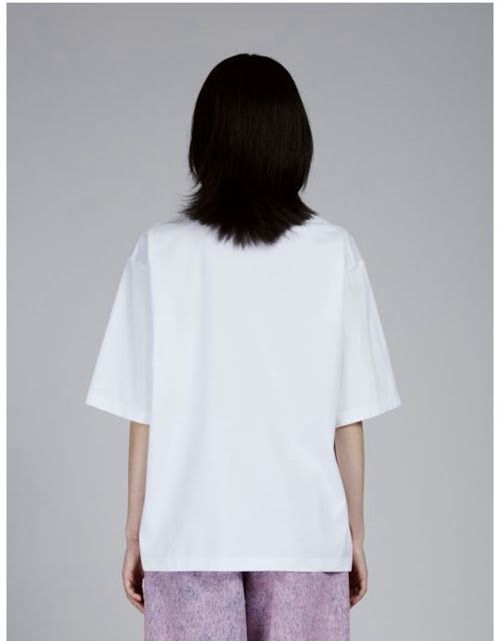 Marni o1w1db10125 Logo Print T-Shirt in White Size M / US 6-8 / IT 42-44 - 3 Thumbnail