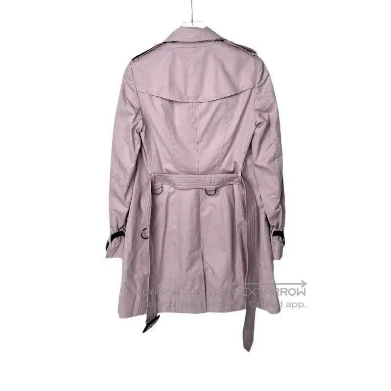 Burberry Burberry Purple Cotton Women's Trench Coat. Size S / US 4 / IT 40 - 2 Thumbnail
