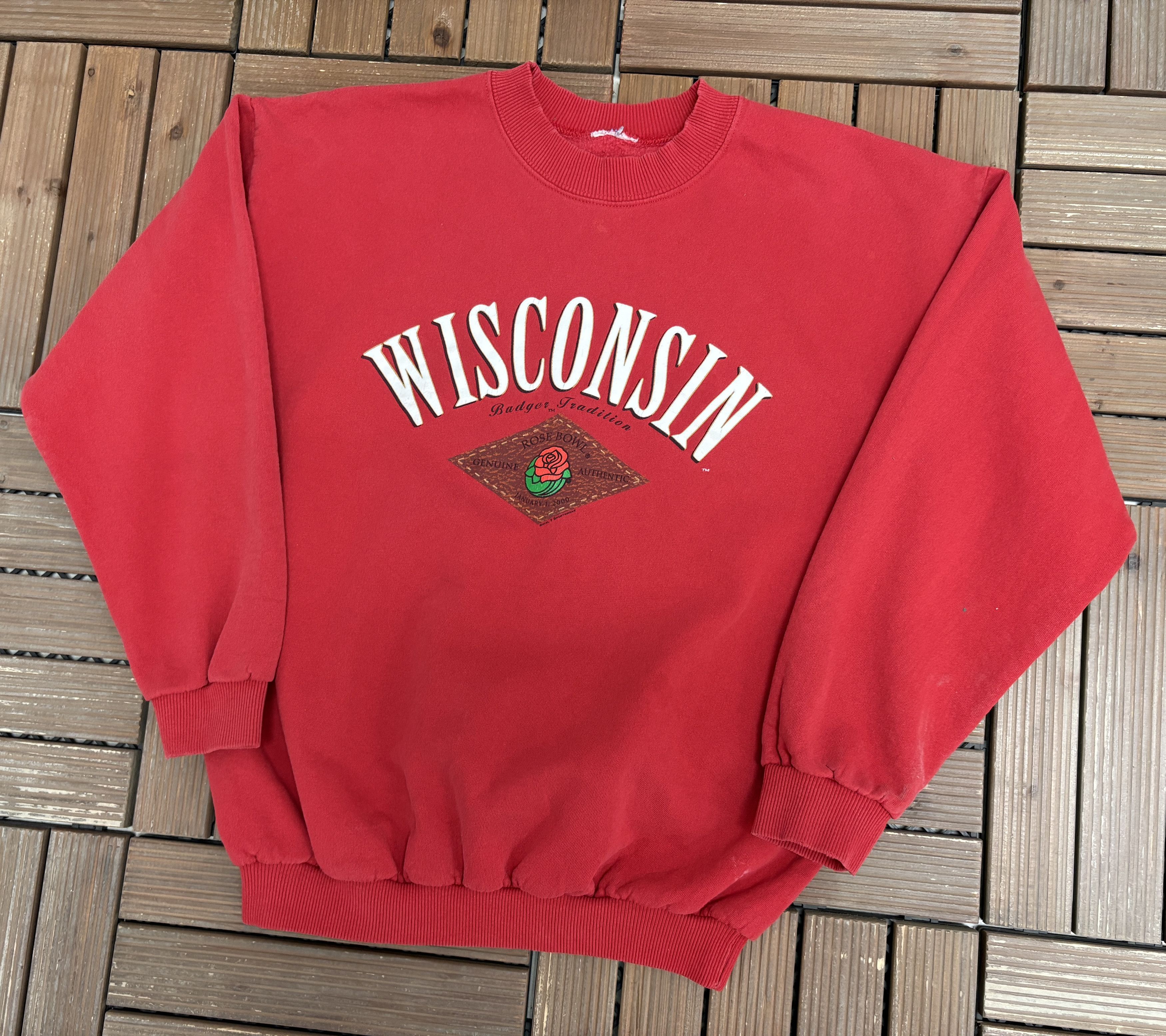 Vintage Wisconsin Badgers Rose Bowl 2000 Vintage Crewneck Sweater Size US M / EU 48-50 / 2 - 3 Thumbnail