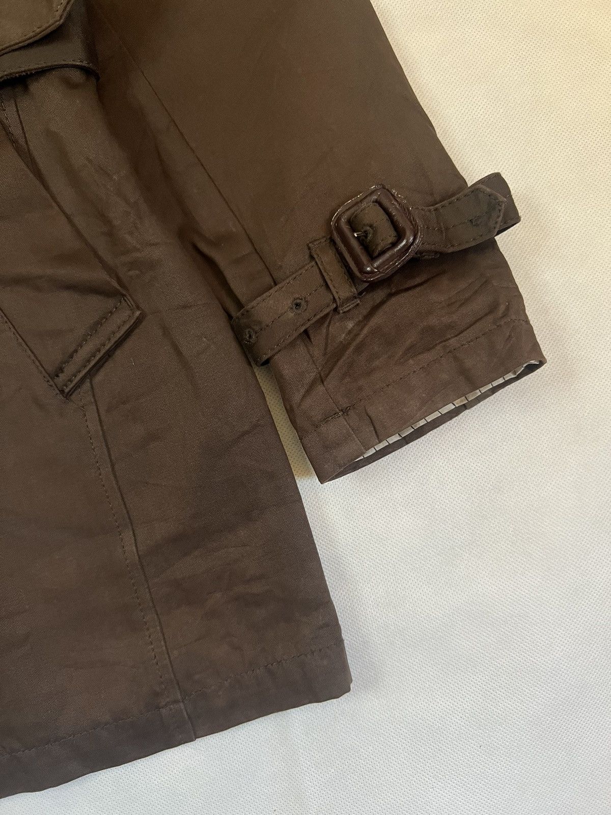 Japanese Brand Vintage TKMIXPICE Cowhide Japanese Designer Brown Coat Size XS / US 0-2 / IT 36-38 - 10 Thumbnail