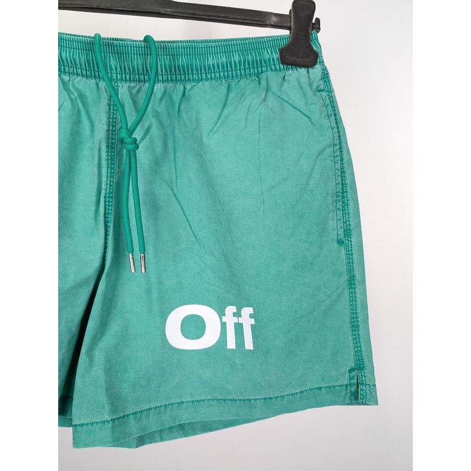 o1rshd1 Bounce Off Sunset Swimshort in Green/White