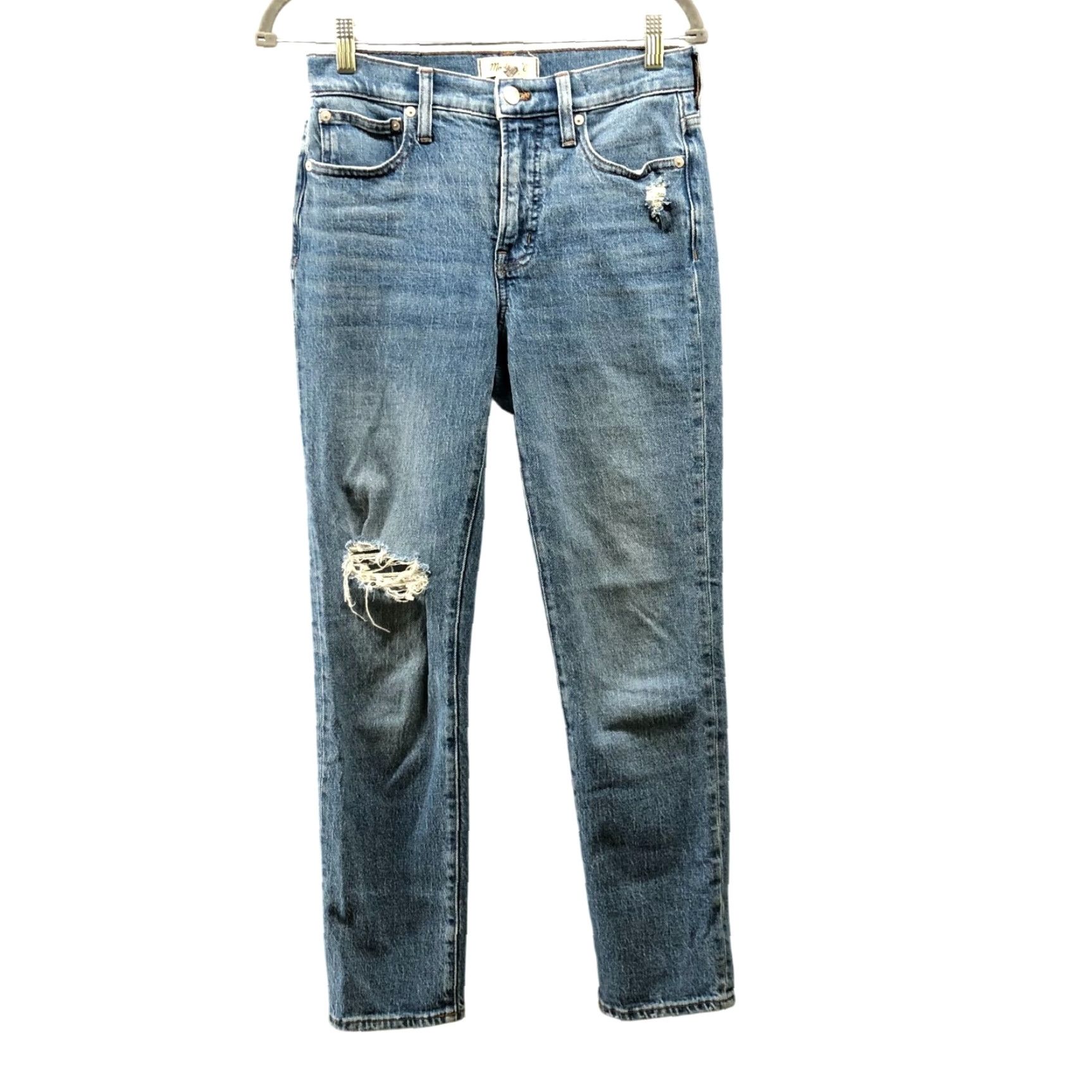 Madewell Madewell Jeans The Mid-Rise Perfect Vintage Womens 25 Ainsdale Blue Stretch Denim Straight 5-Pocket Slim Size 42" / US 20 - 2 Thumbnail