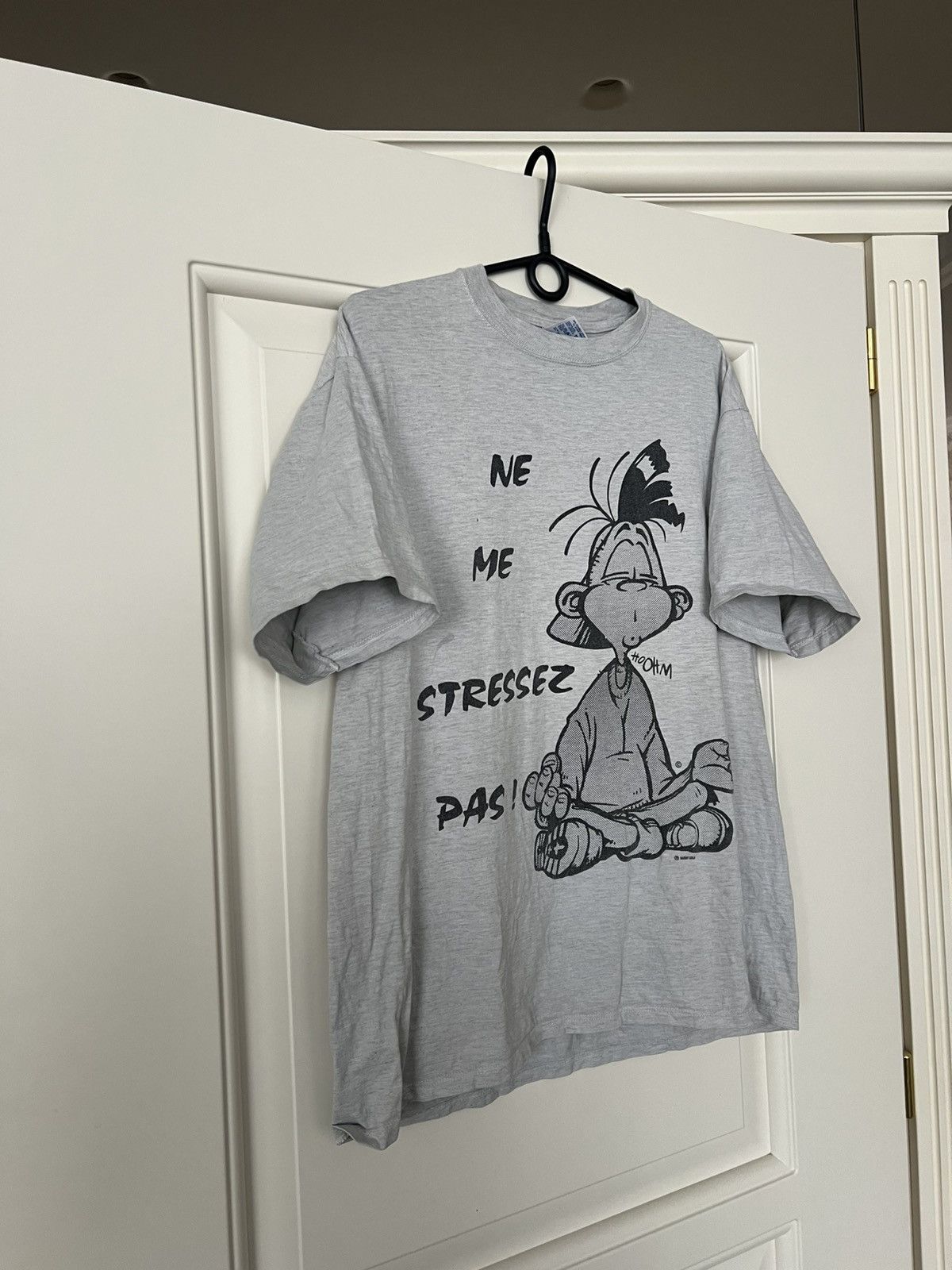 Vintage Vintage French Comic Tee “Ne Me Stressez Pas” Harry Gold 90s Size US L / EU 52-54 / 3 - 9 Thumbnail