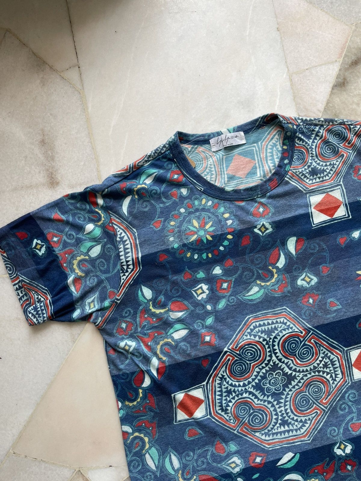 Yohji Yamamoto Yohji Yamamoto Pour Homme Chinoiserie Tee Size US M / EU 48-50 / 2 - 2 Thumbnail