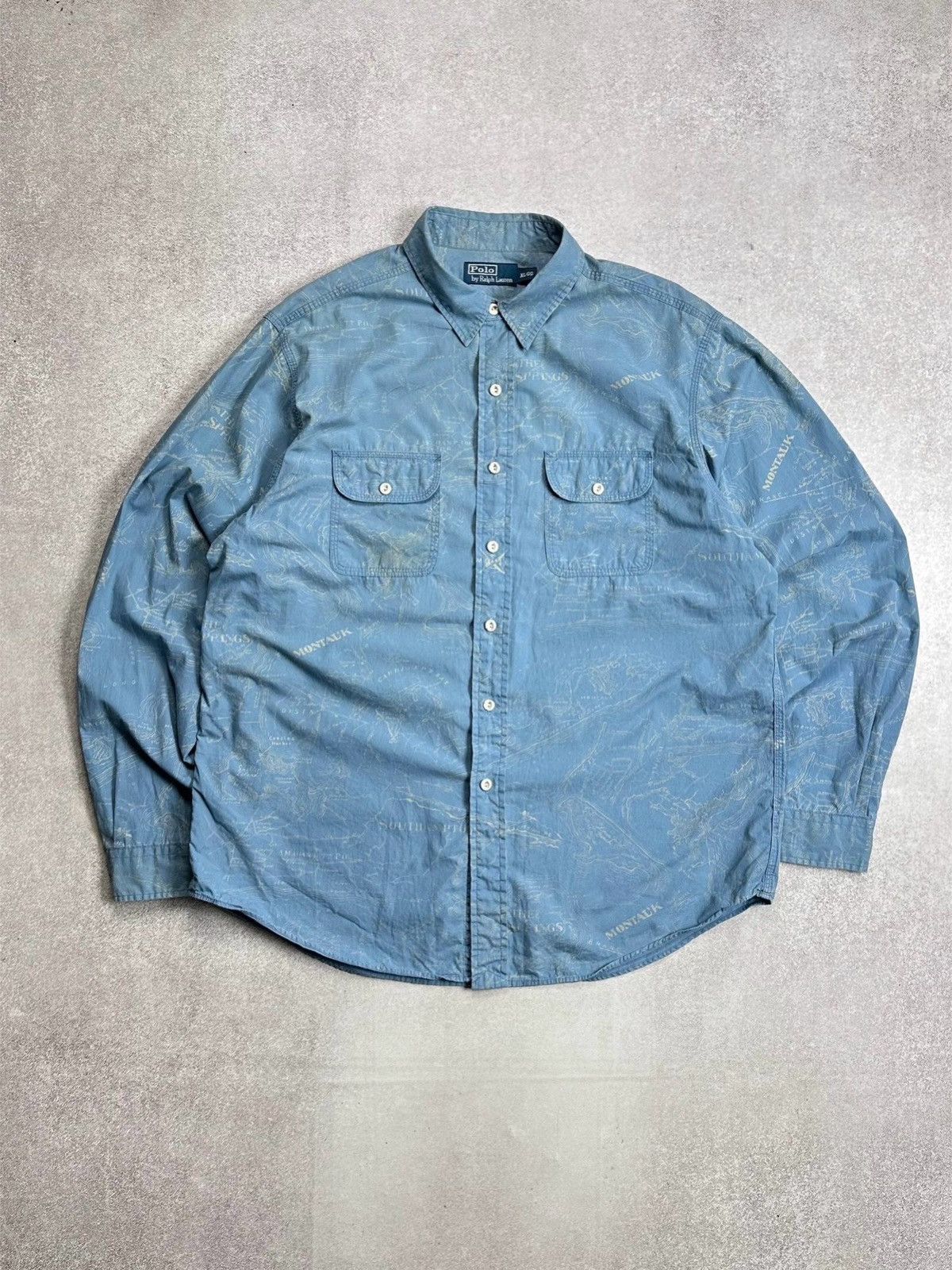 Polo Ralph Lauren Vintage Polo Ralph Lauren All Overprint Shirt XL Size US XL / EU 56 / 4 - 1 Thumbnail