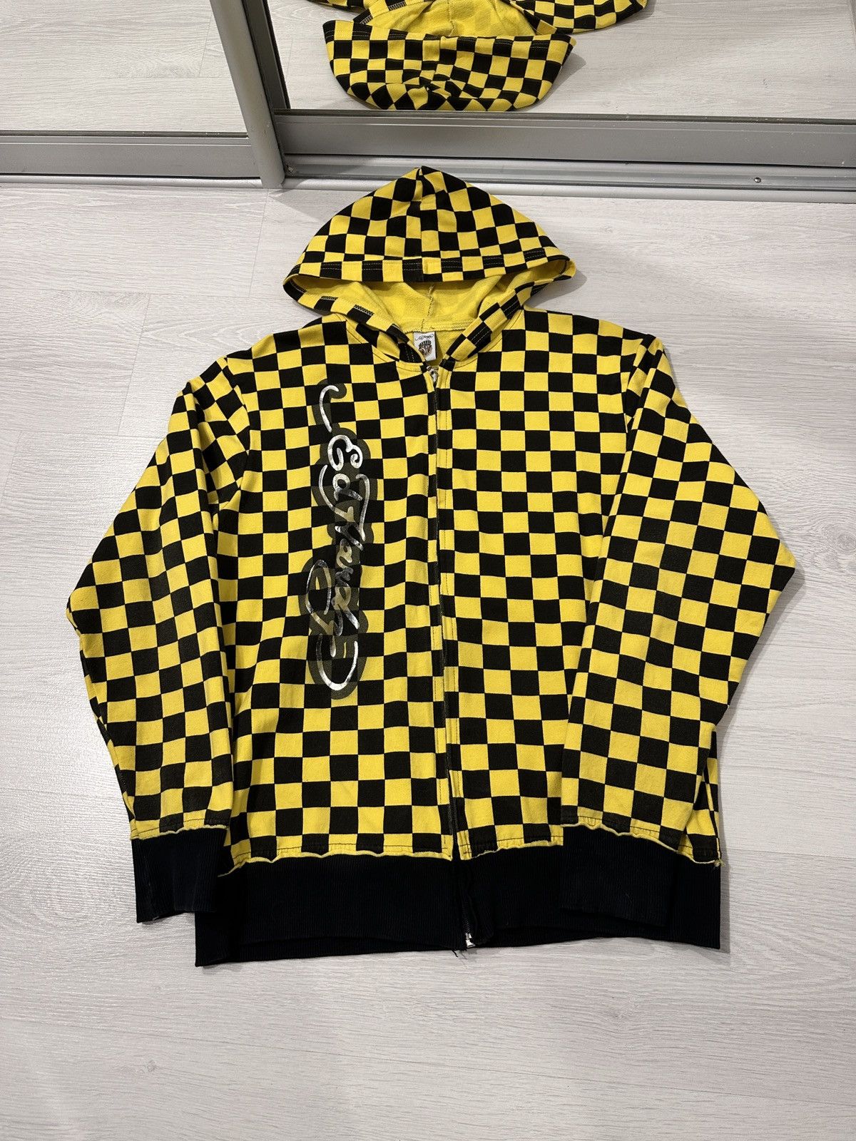 Ed Hardy Ed Hardy Tiger Checkered Hoodie SZ L fits like M USA Size US M / EU 48-50 / 2 - 17 Thumbnail