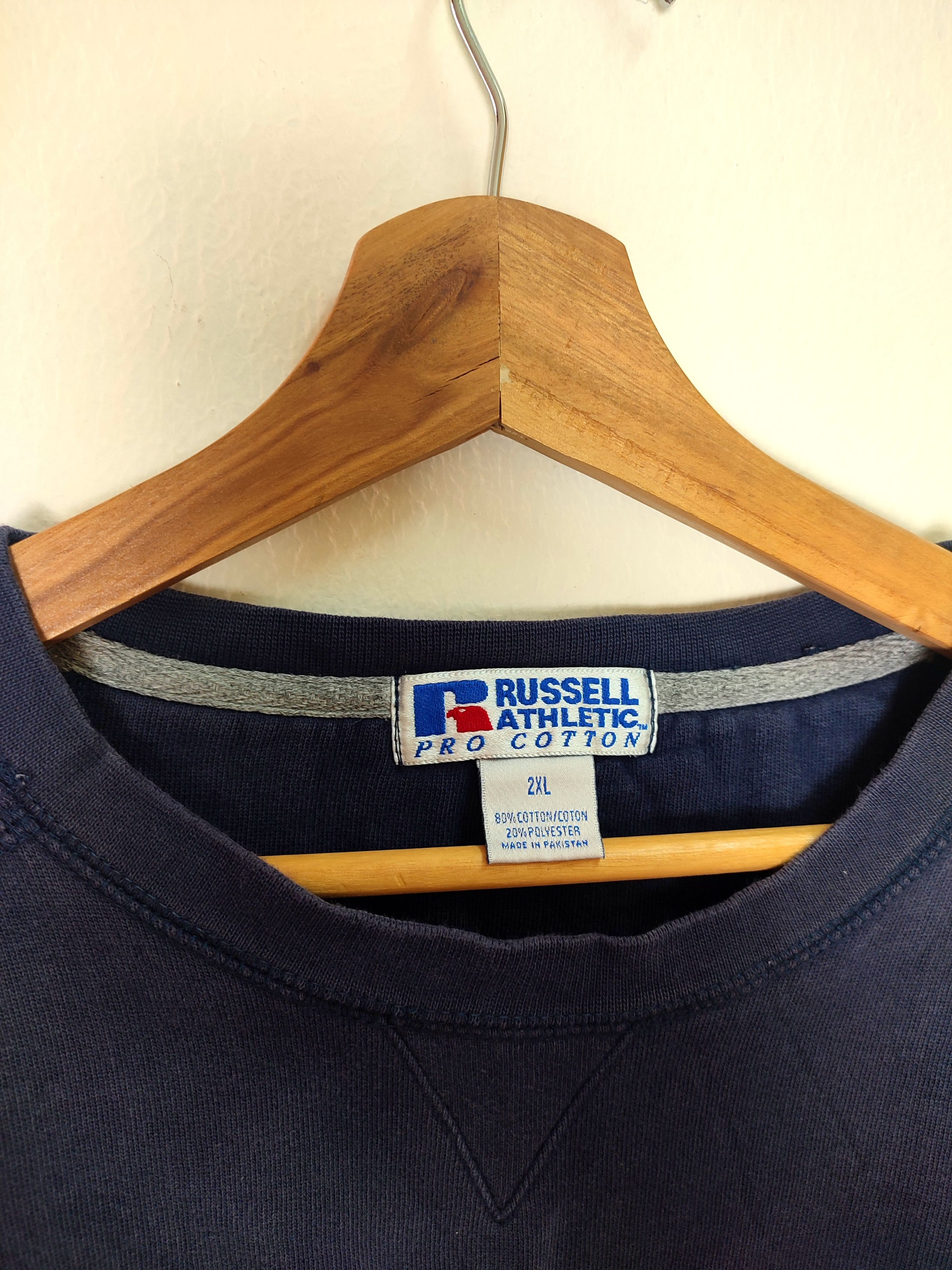 Russell Athletic Vintage Russell Athletic Navy Blue Sweatshirt Size US XXL / EU 58 / 5 - 7 Thumbnail