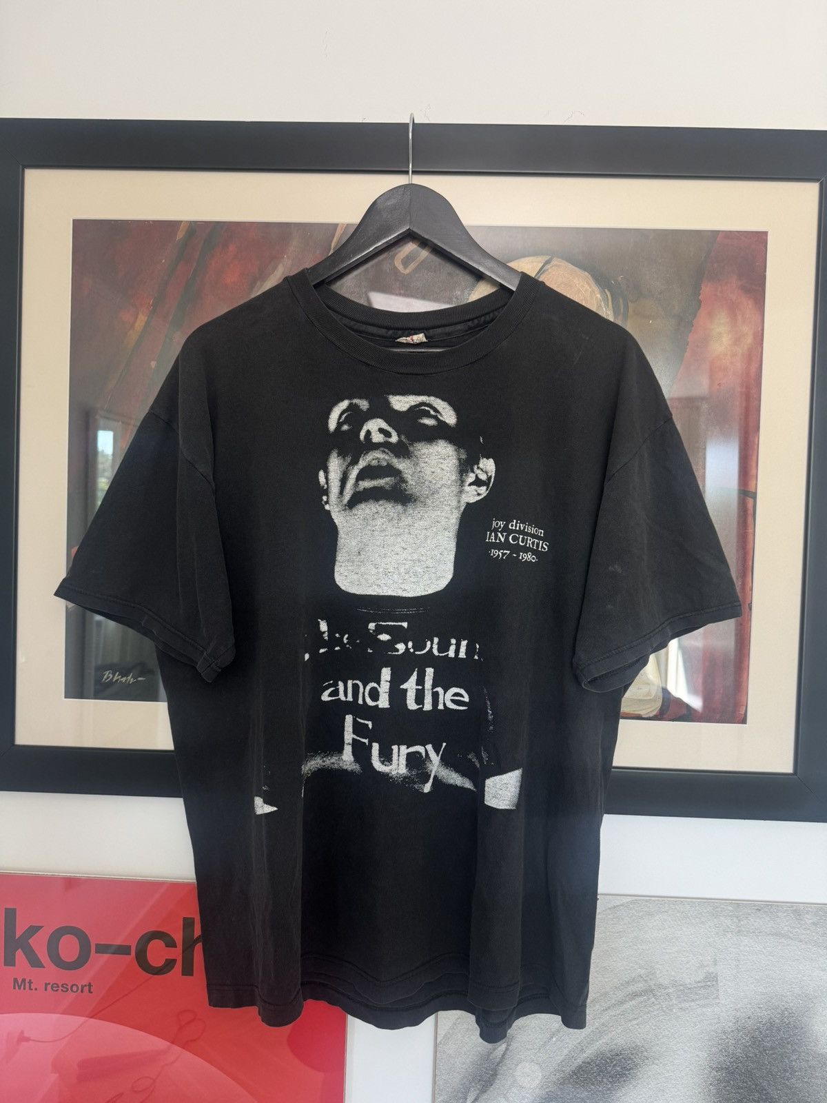Band Tees Vintage 80s Ian Curtis Joy Division Memorial Tee Very Rare Size US XL / EU 56 / 4 - 1 Thumbnail