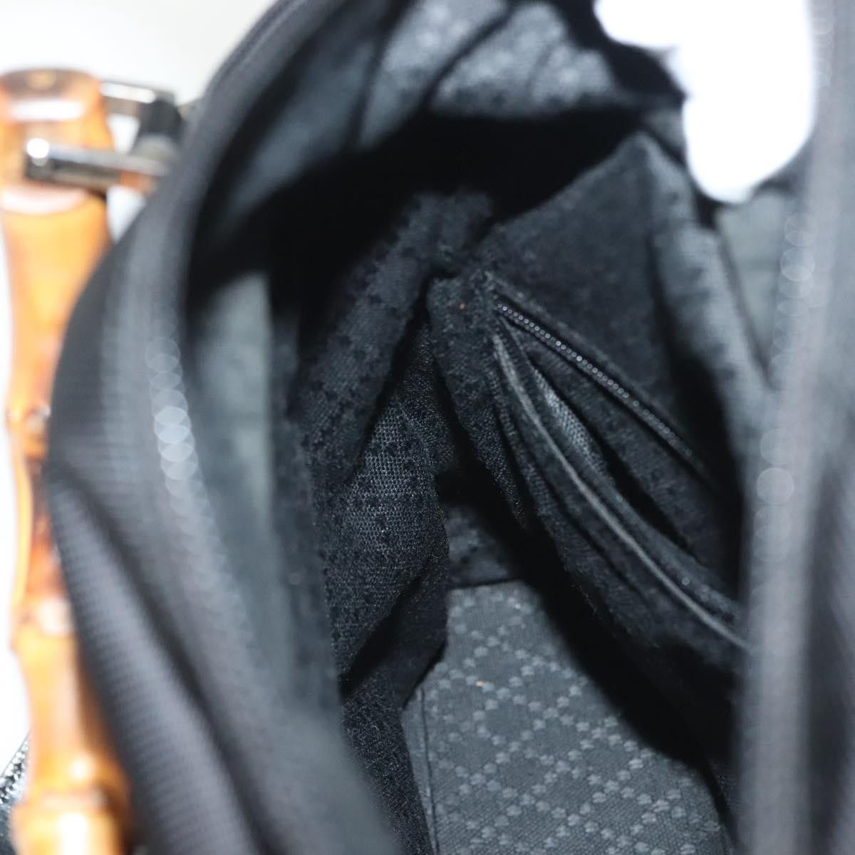 Gucci GUCCI Bamboo Hand Bag Nylon Black Silver 000 2265 000 2265 Size ONE SIZE - 20 Thumbnail