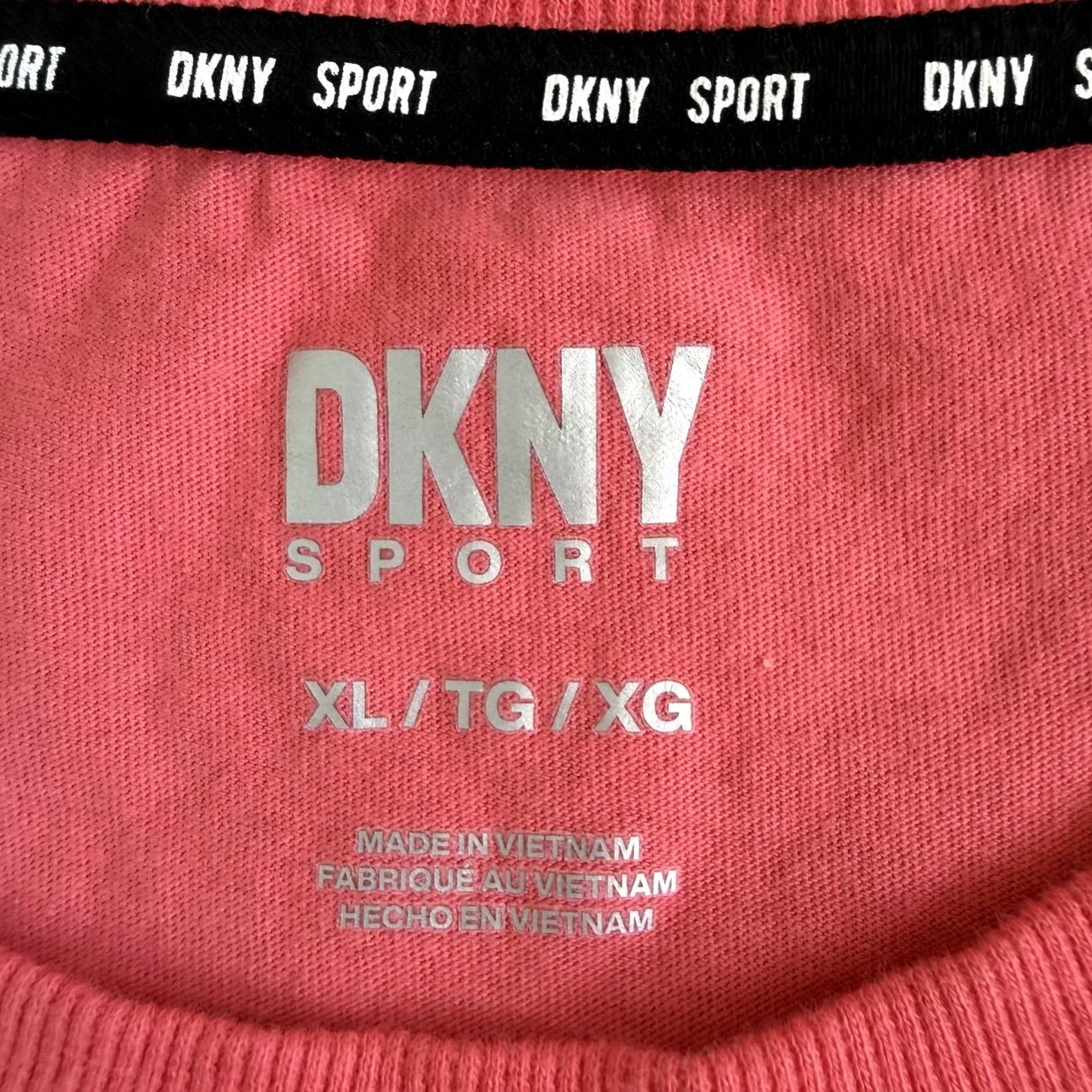 DKNY DKNY Sport Shirt Womens XL Pink Cotton Relaxed Fit Logo Tee Crewneck Size XL / US 12-14 / IT 48-50 - 3 Thumbnail