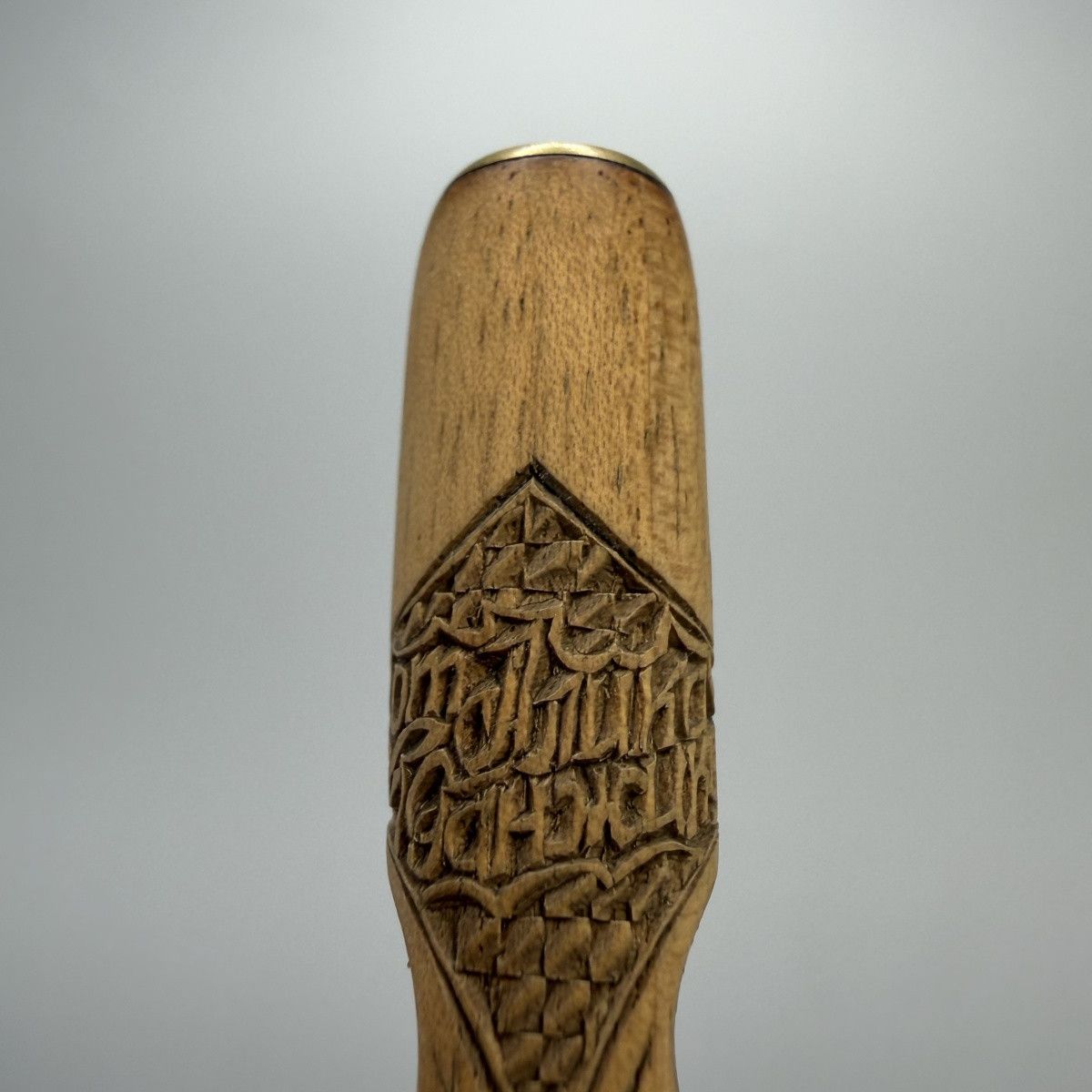 Vintage Vintage Pipe Hutsul Carved Wooden Holder With Leather Case Size ONE SIZE - 4 Thumbnail