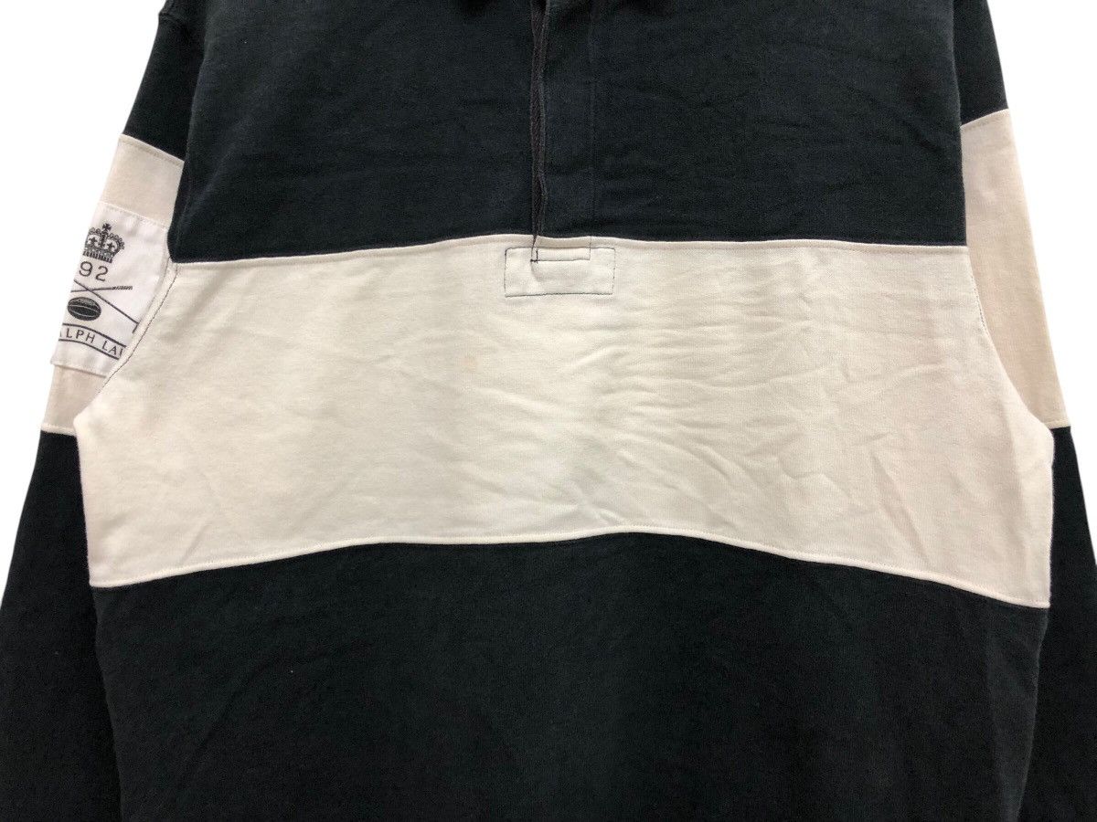 Polo Ralph Lauren 90s 🔥 POLO RUGBY TRICOLOUR SLEEVE PATCH LOGO Size US L / EU 52-54 / 3 - 7 Thumbnail
