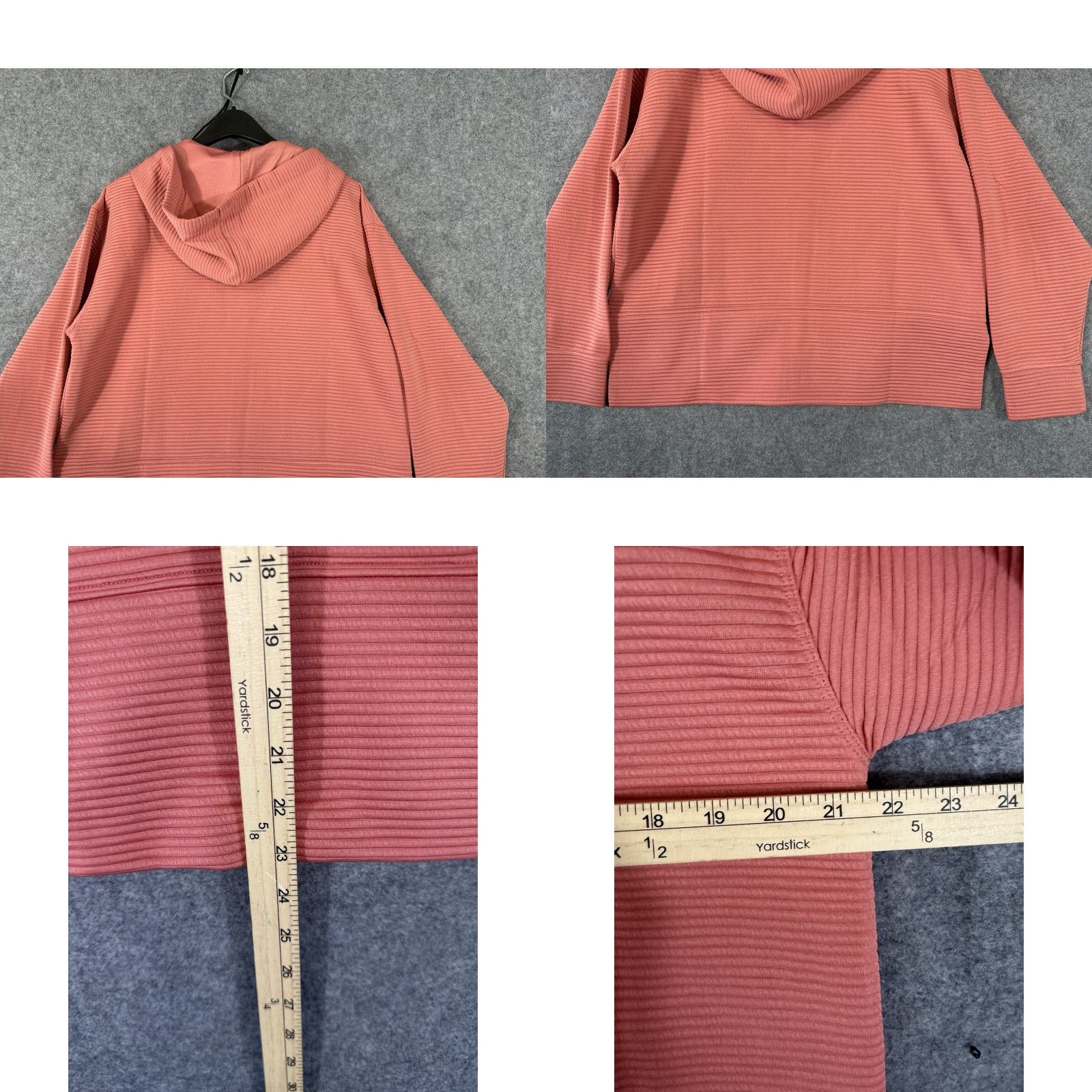 DKNY VINTAGE: DKNY Ottoman Full-Zip Hoodie Womens M Faded Rose Ribbed Stretch Pockets NWT Size M / US 6-8 / IT 42-44 - 8 Thumbnail