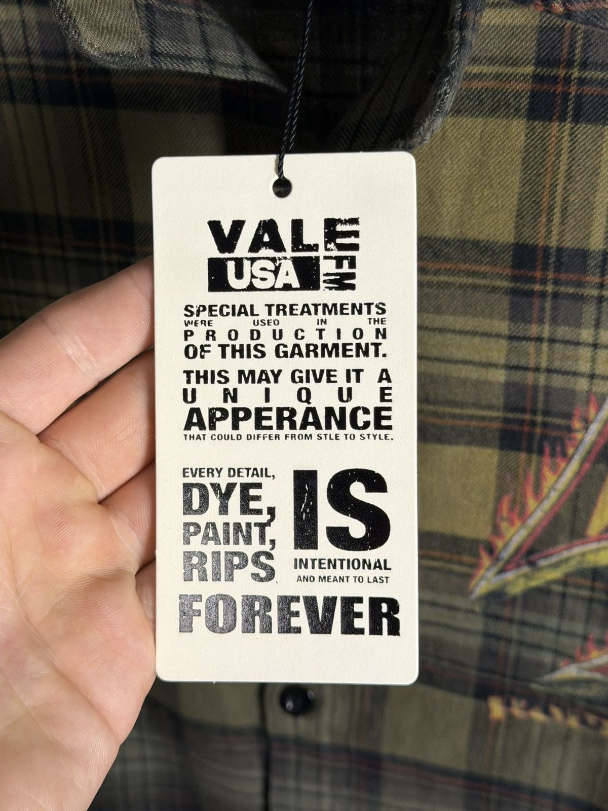 Vale Vale Forever Reborn Chopper Flannel Shirt Size US L / EU 52-54 / 3 - 4 Thumbnail
