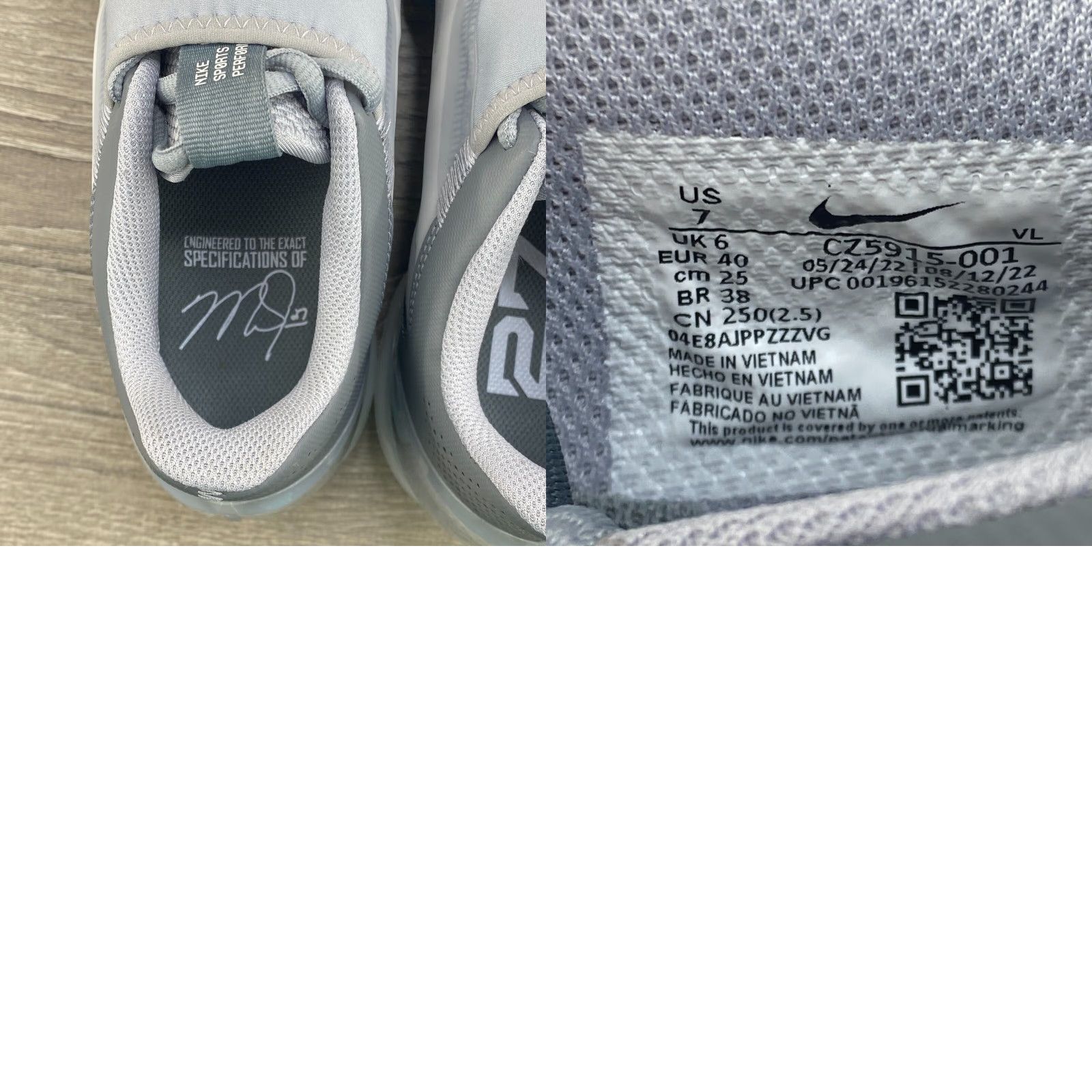 Nike Nike Force Zoom Trout 8 Pro Metal Cleats Men Size 7 CZ5915-100 White and Gray Baseball Cleats Mens Shoes Nike Force Trout Cleats Size ONE SIZE - 8 Thumbnail