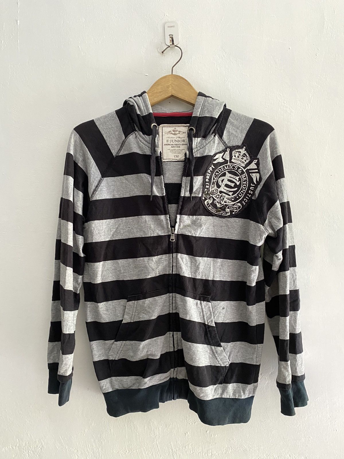 If Six Was Nine × Japanese Brand × Le Grande Bleu (L.G.B.) Japanese E-junior striped hoodie Size US L / EU 52-54 / 3 - 2 Thumbnail