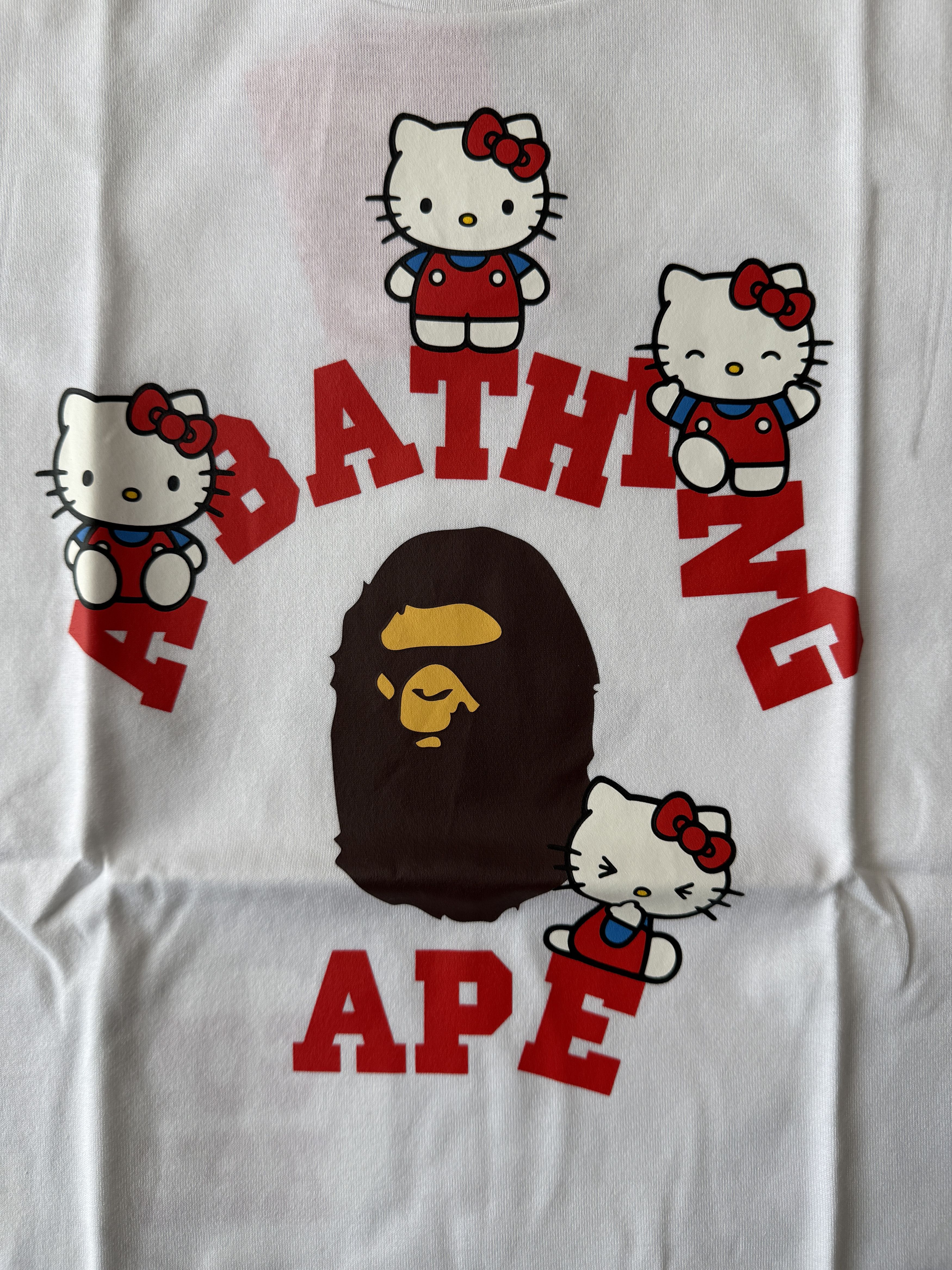 BAPE X HELLO KITTY COLLEGE MINI TEE LADIES - wpequipmentugltd.com