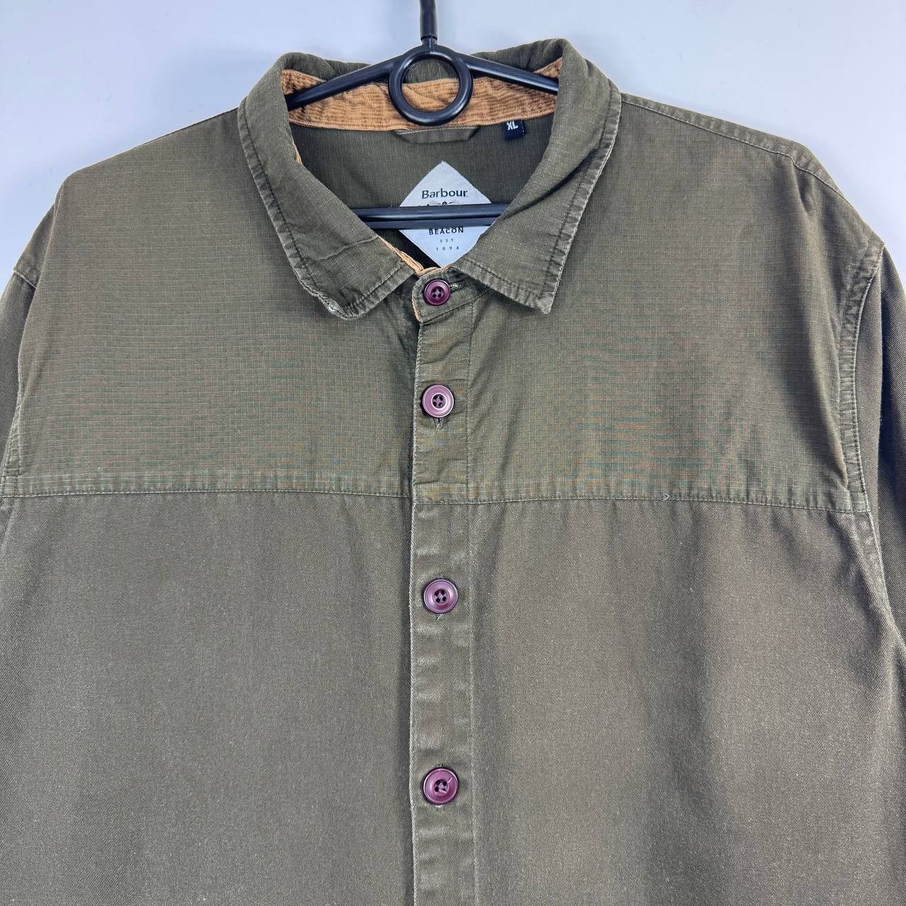 Barbour Barbour Beacon Overshirt Shirt Olive Green Button Up Size XL Size US XL / EU 56 / 4 - 2 Thumbnail
