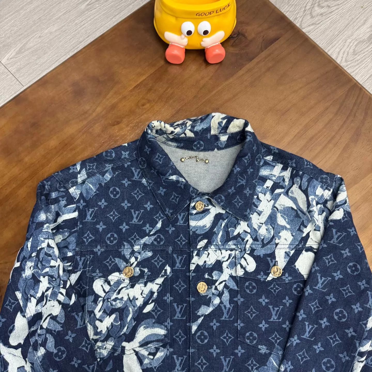 Louis Vuitton LV Tie-Dye All-Over Print Denim Jacket dbk 50 New Size US M / EU 48-50 / 2 - 6 Thumbnail