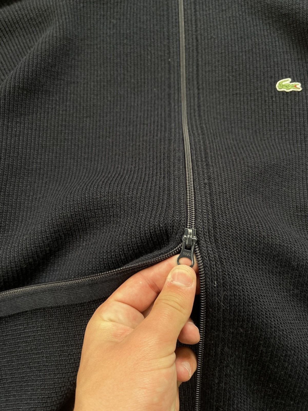 Lacoste Lacoste Sweater Full Zip Cotton Track Jacket Logo Black Size US XXL / EU 58 / 5 - 4 Thumbnail