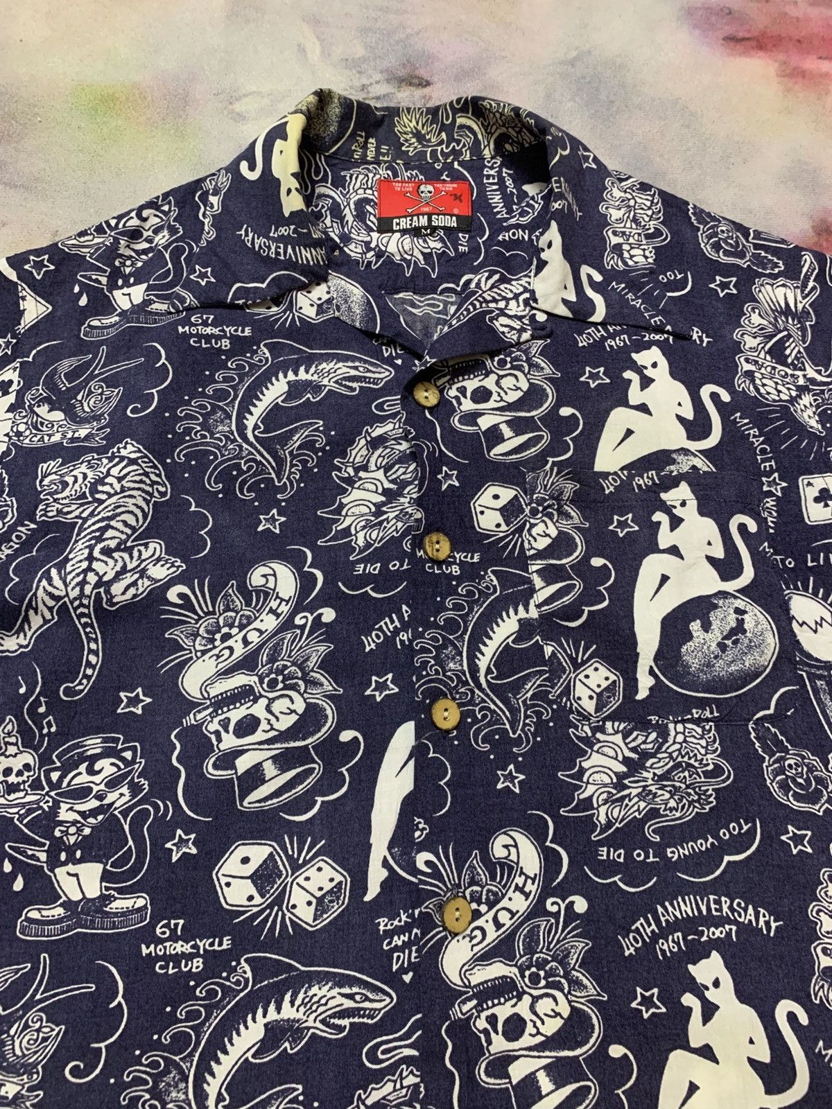 Bounty Hunter Cream Soda 40th Anniversary Rockabilly Button Ups Sunsurf Size US M / EU 48-50 / 2 - 5 Thumbnail