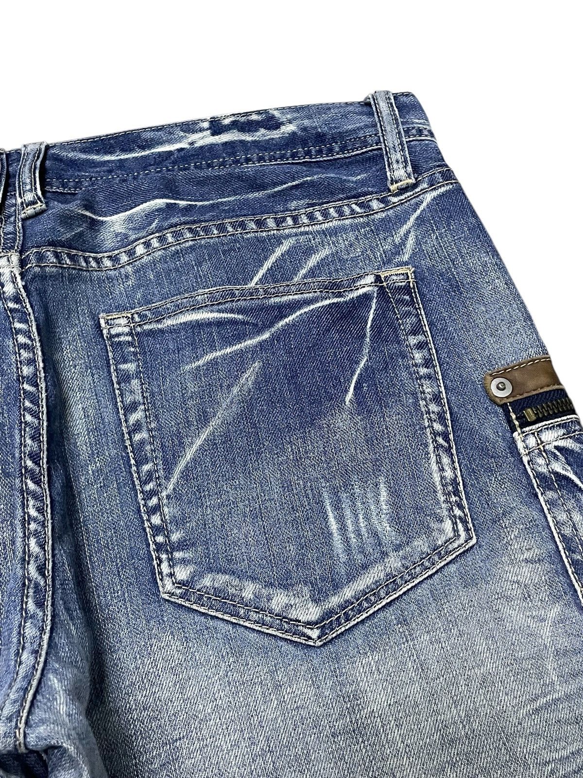 Michel Klein × Tornado Mart Michel Klein Japan Spiral Flared Panelling Gun Pocket Jeans Size US 32 / EU 48 - 21 Thumbnail
