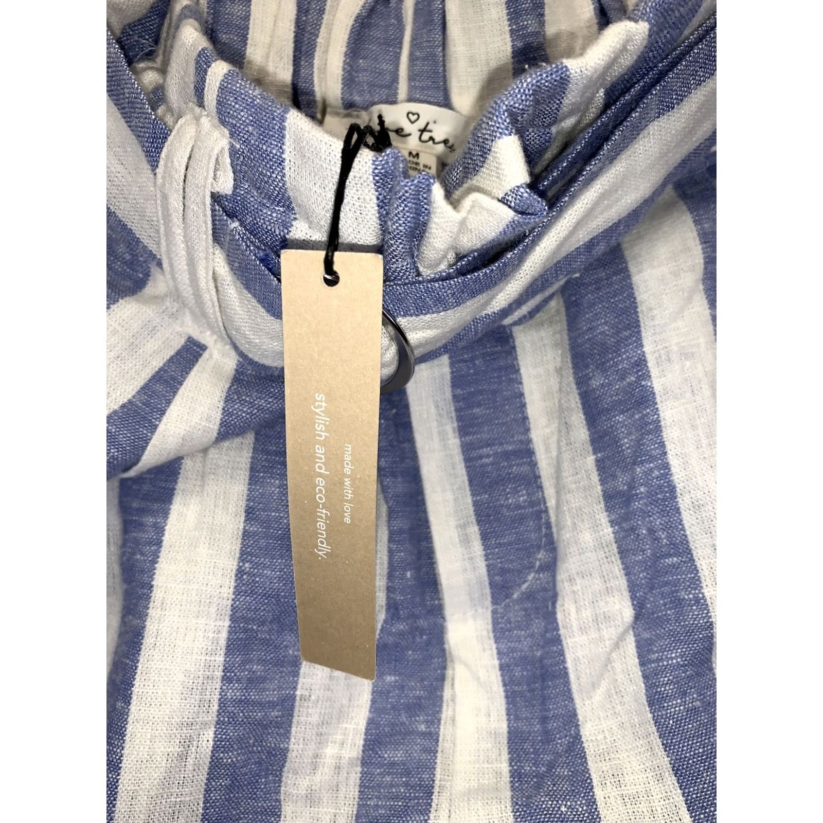 Vintage Love Tree Paper Bag Linen Blend Women’s Shorts MWT-NWT-10949 Size 32" / US 10 / IT 46 - 7 Thumbnail