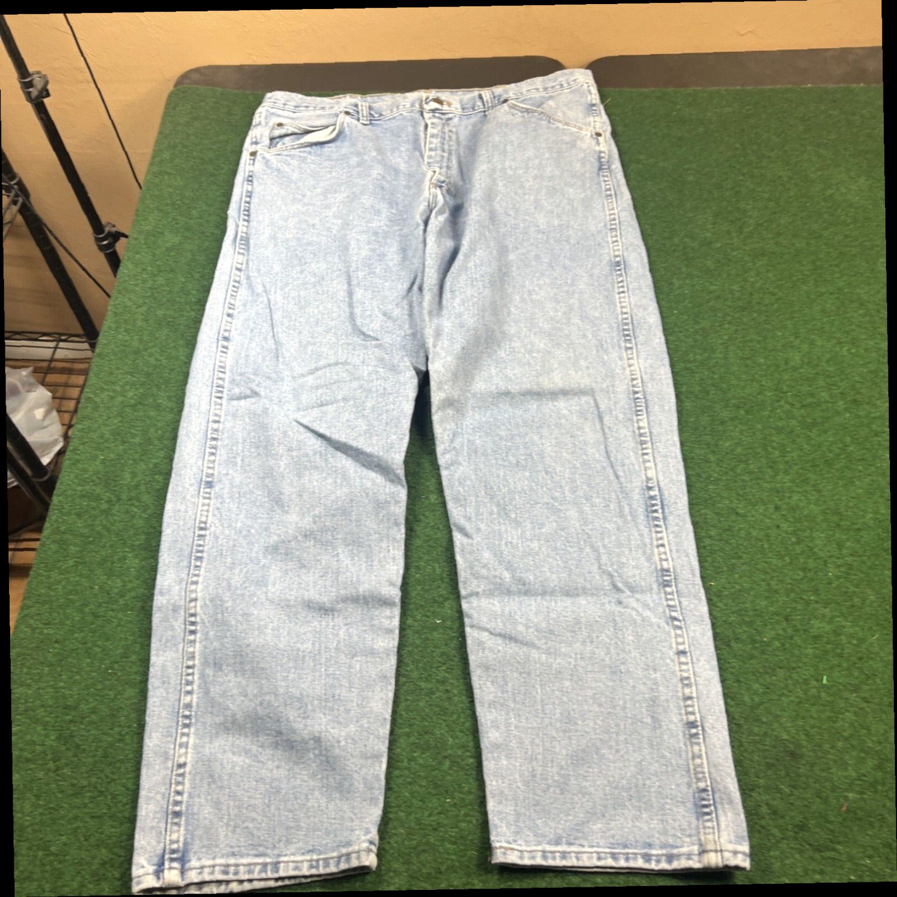 Wrangler Wrangler Mens Jeans 40X32 Blue Premium Quality Straight Relaxed Fit Size US 40 / EU 56 - 4 Thumbnail