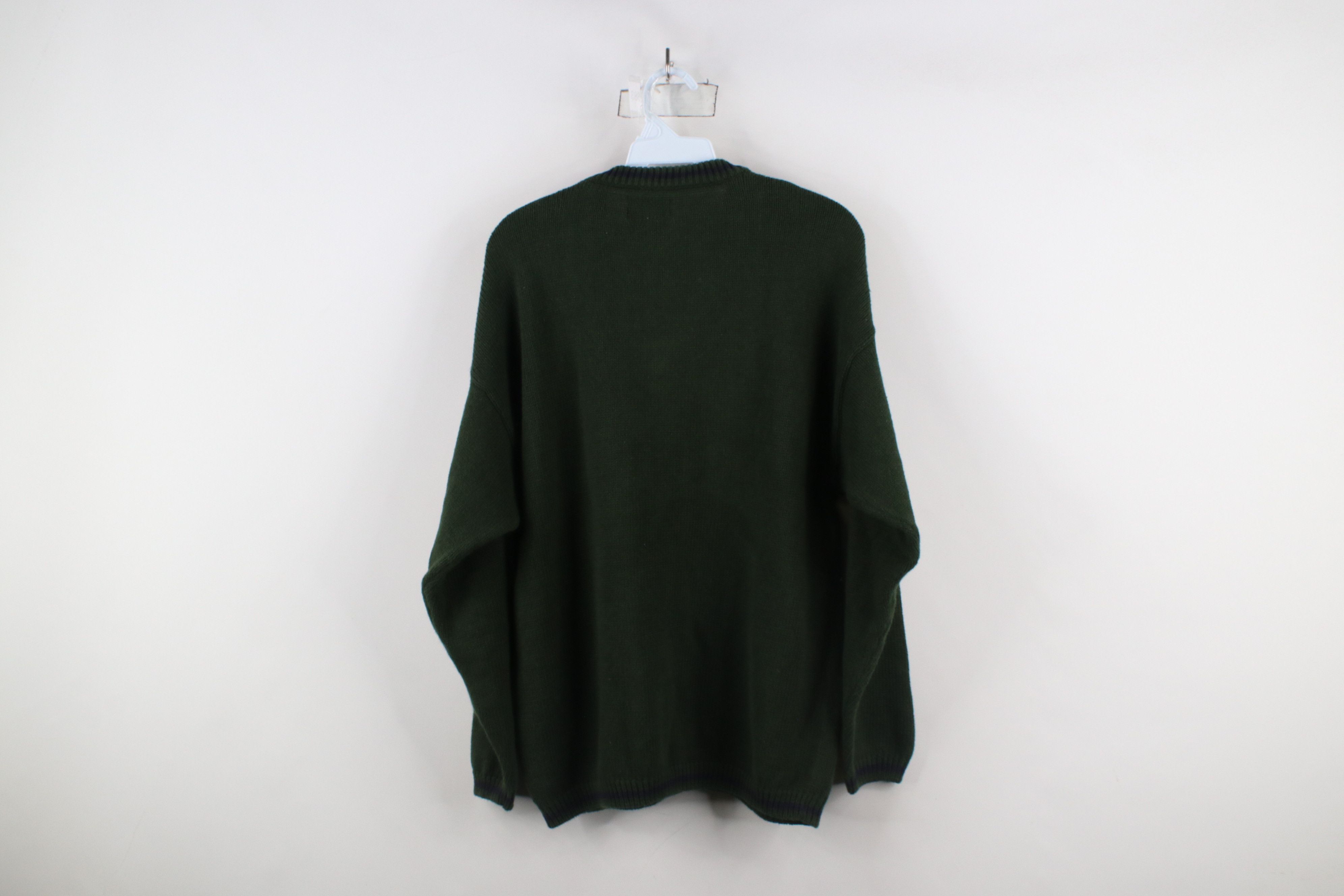 Vintage Vintage 90s Streetwear Cotton Blend Knit V-Neck Sweater Size US M / EU 48-50 / 2 - 8 Thumbnail